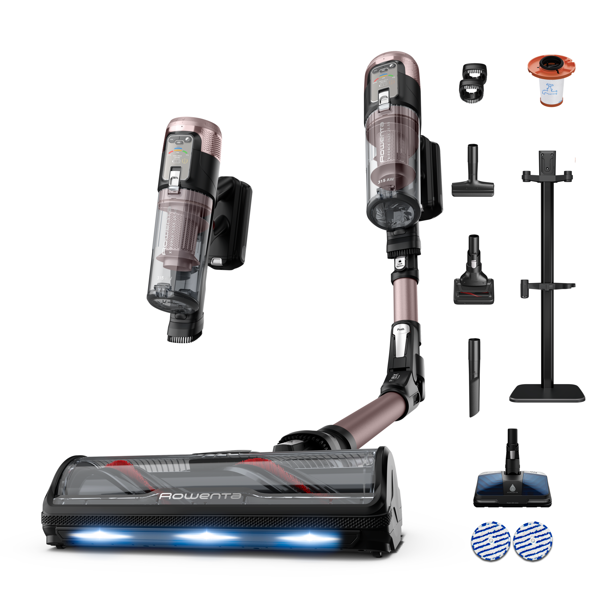 X-FORCE FLEX 16.60, Modello Aqua, Aspirapolvere Senza Filo, Aspirazione Elevata, 315 AW