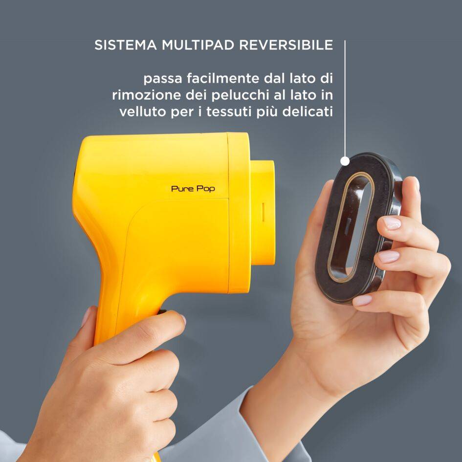 Pure Pop, Stiratore Verticale Portatile, Pad Reversibile, Yellow