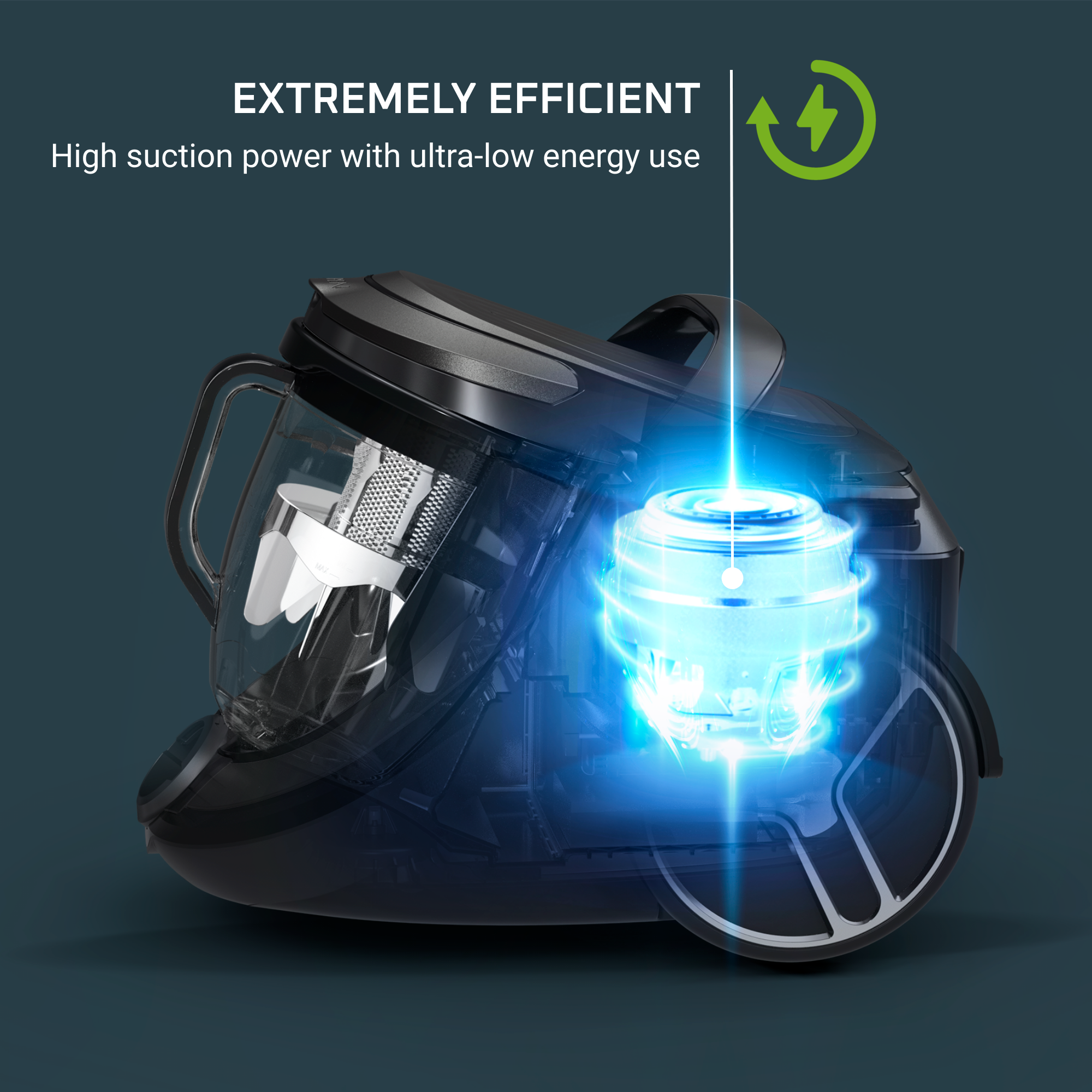 Silence Force Cyclonic Effitech Aspirapolvere a traino, Modello Parquet