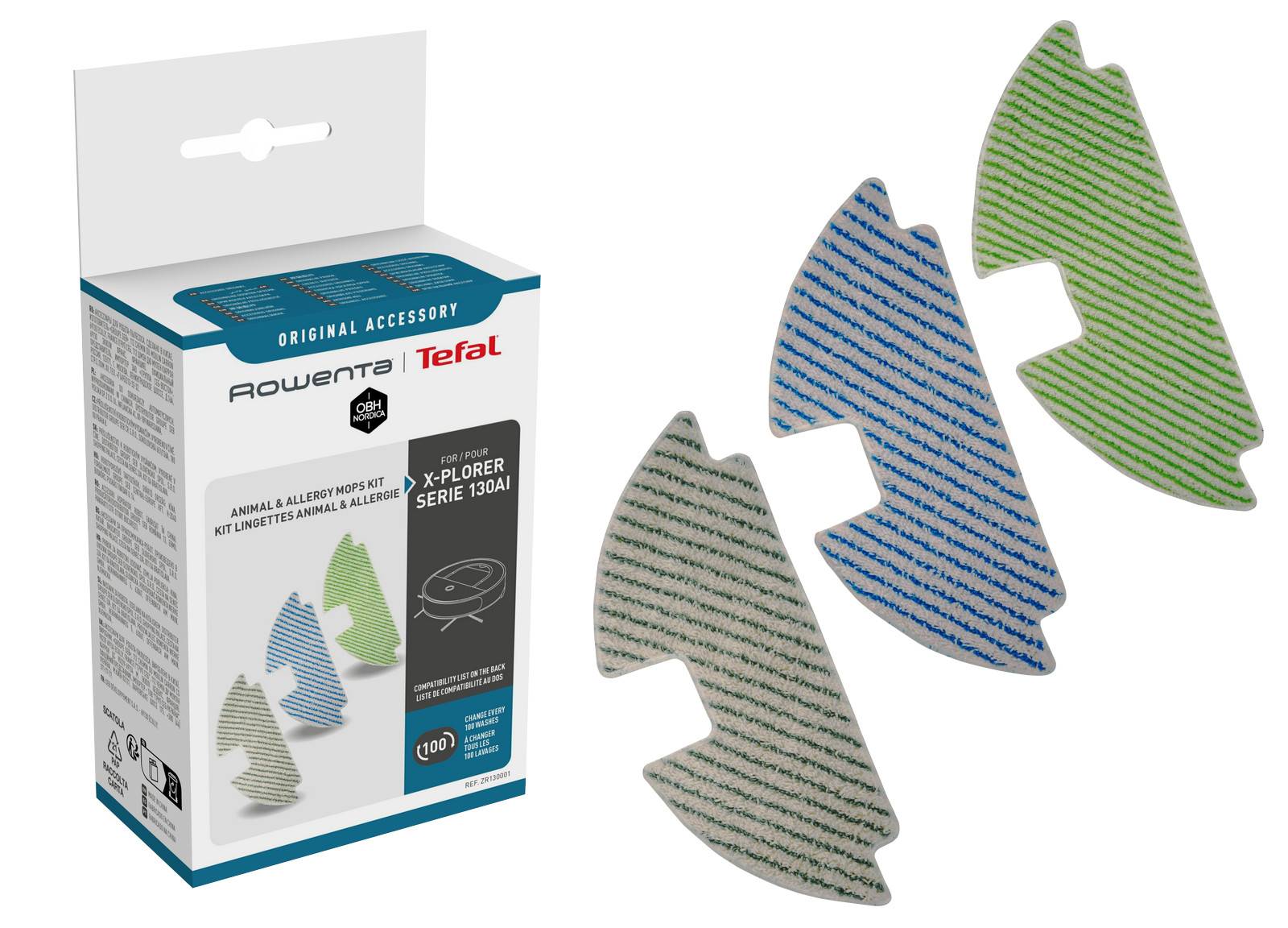 Kit di 3 panni aspirapolvere robot ZR130001