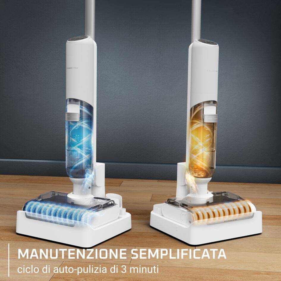 X-Clean 5 Pro,  Lavapavimenti senza fili, Autonomia 50 min, Autopulizia e Asciugatura