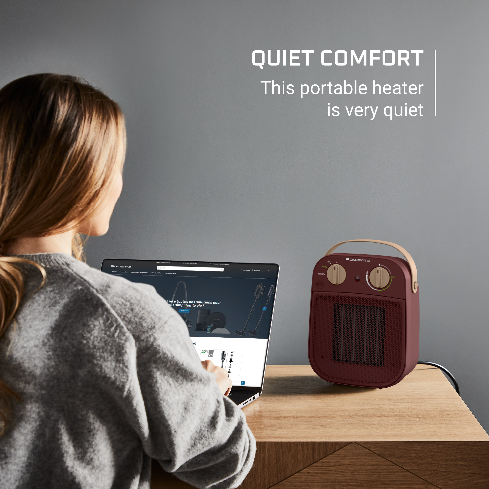 My Nomad Heater, Potente Termoventilatore, Silenzioso, Modalità Eco