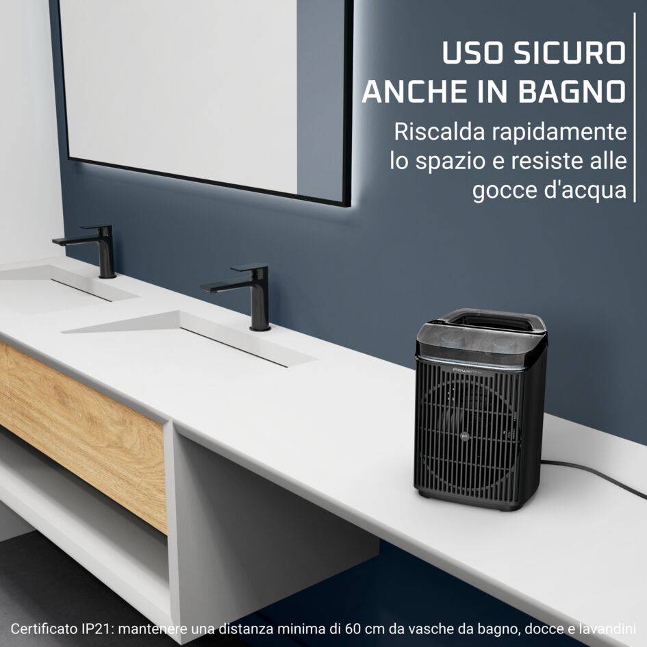 Intense Comfort Aqua, Termoventilatore da Bagno, Silenzioso, Potenza 2400 W