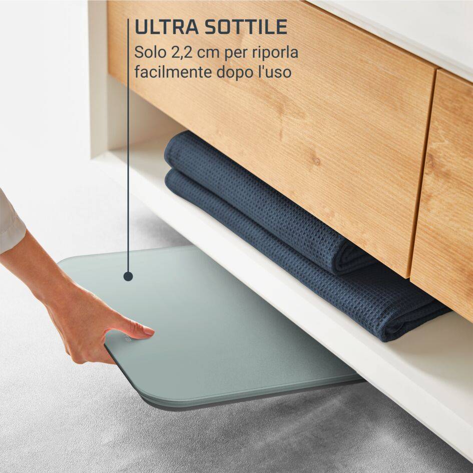 Classic, Bilancia da Bagno, Schermo Invisibile Facile da Leggere, Capacità di 180 kg