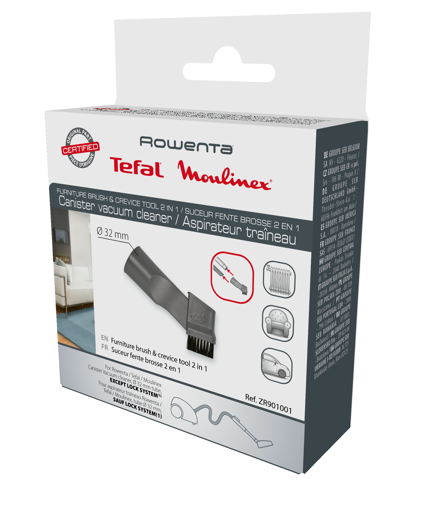 Bocchetta scanalatura e spazzola 2 in 1 ZR901001