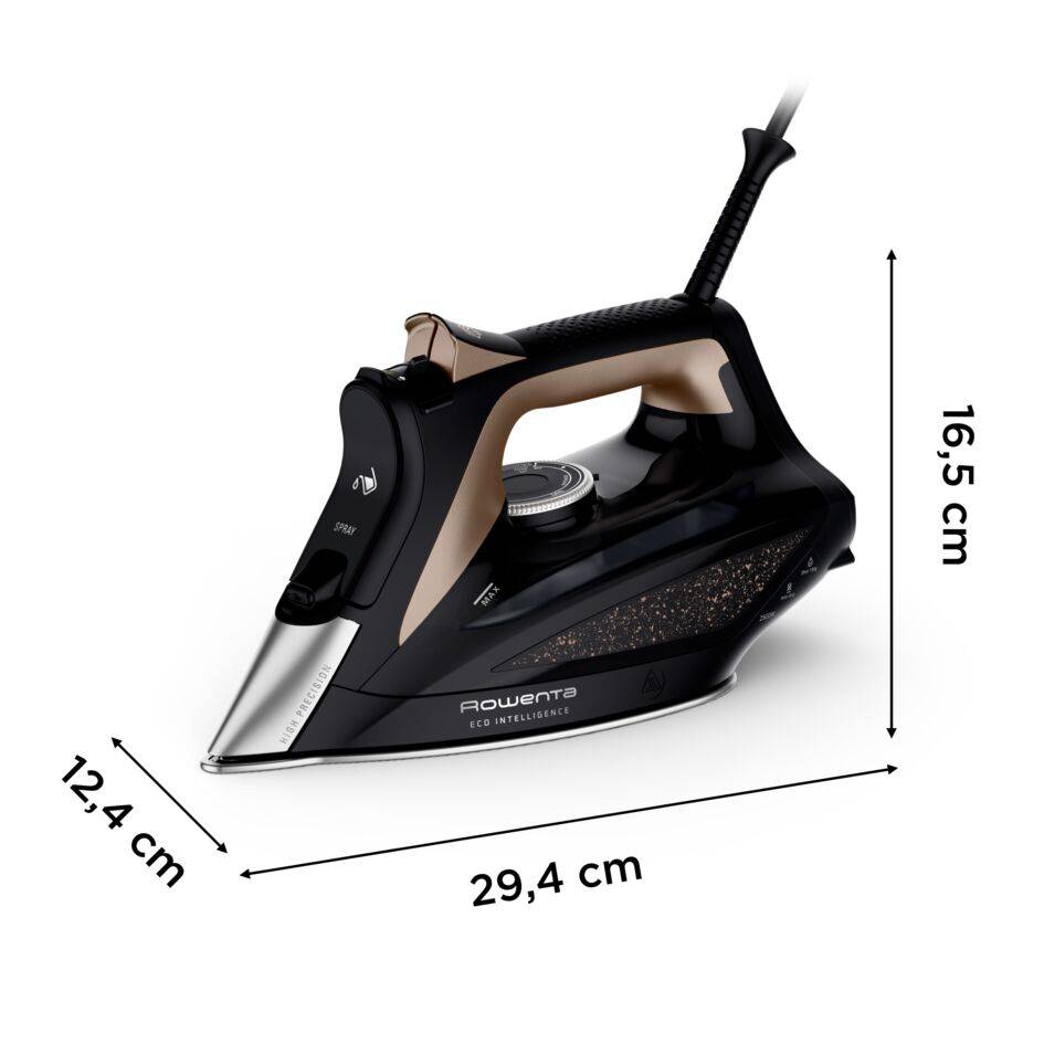 Eco Intelligence, Ferro a Vapore, 190 g/min, Eco-designed, Microsteam 400, Black & Brown