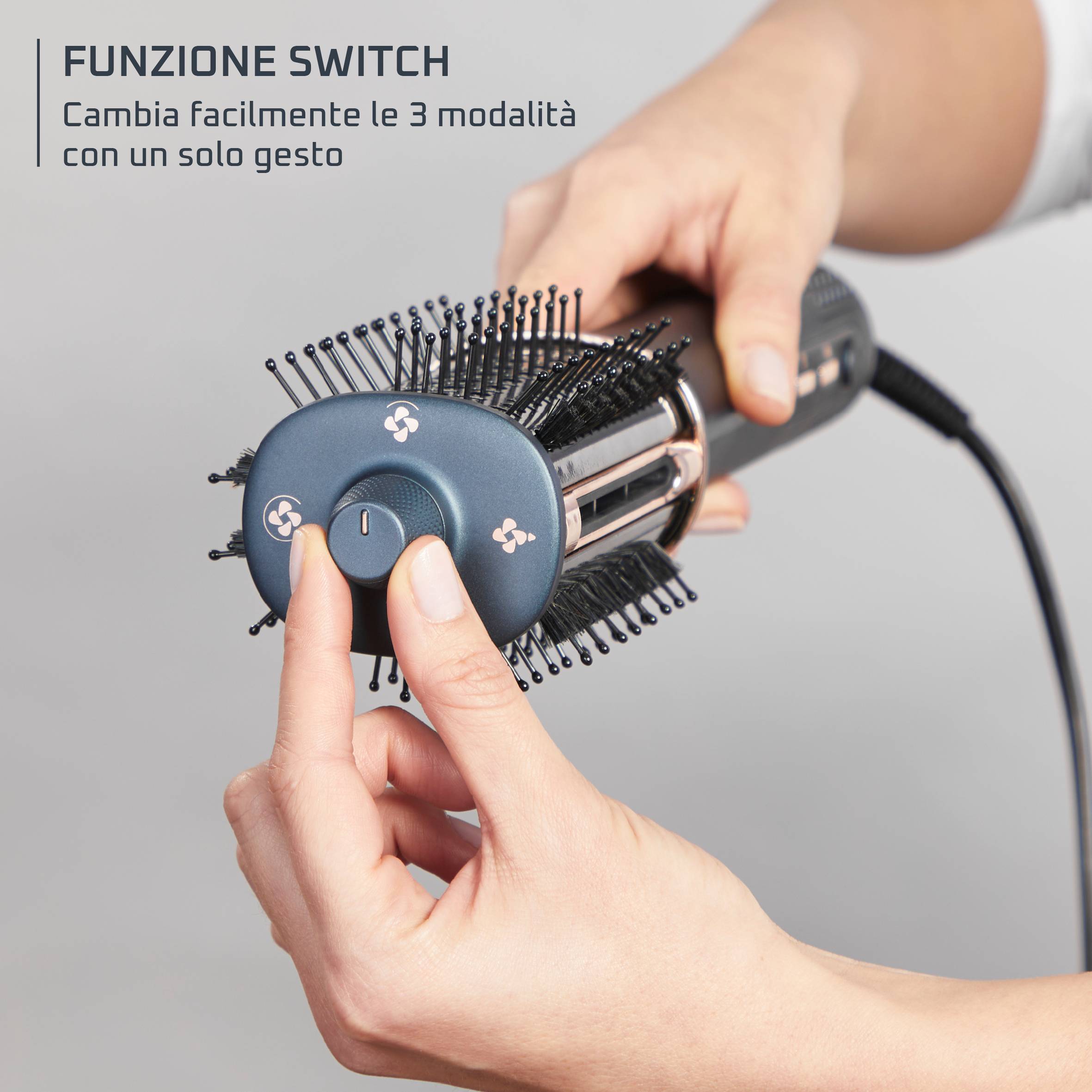 Ultimate Experience Air Brush 3D, Spazzola ad Aria Calda 3-in-1, Versatile, Capelli Lisci, Voluminosi 