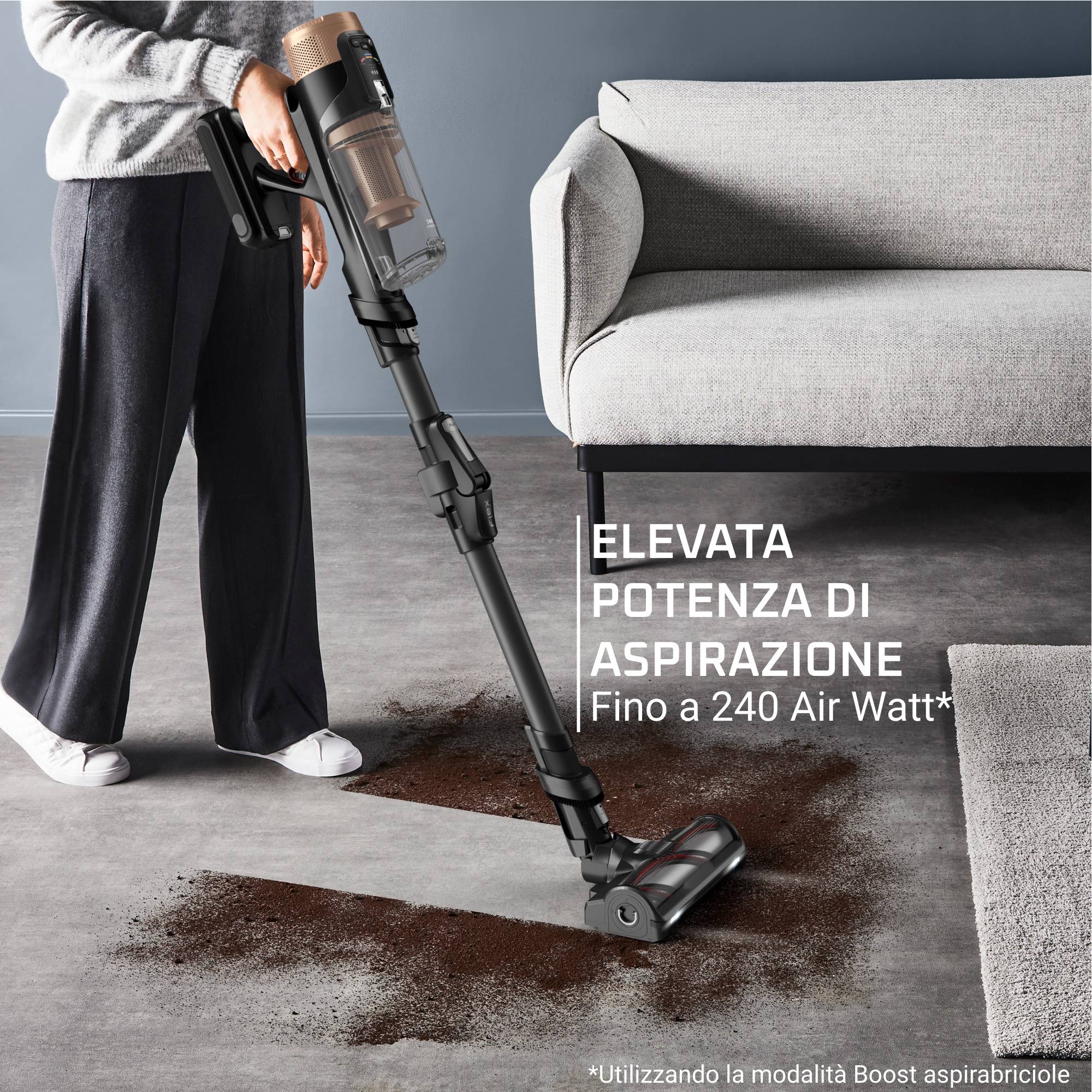 X-Force Flex 14.80, Aspirapolvere Senza Filo,Modello Animal Care, 240 AW, Autonomia 90 Min