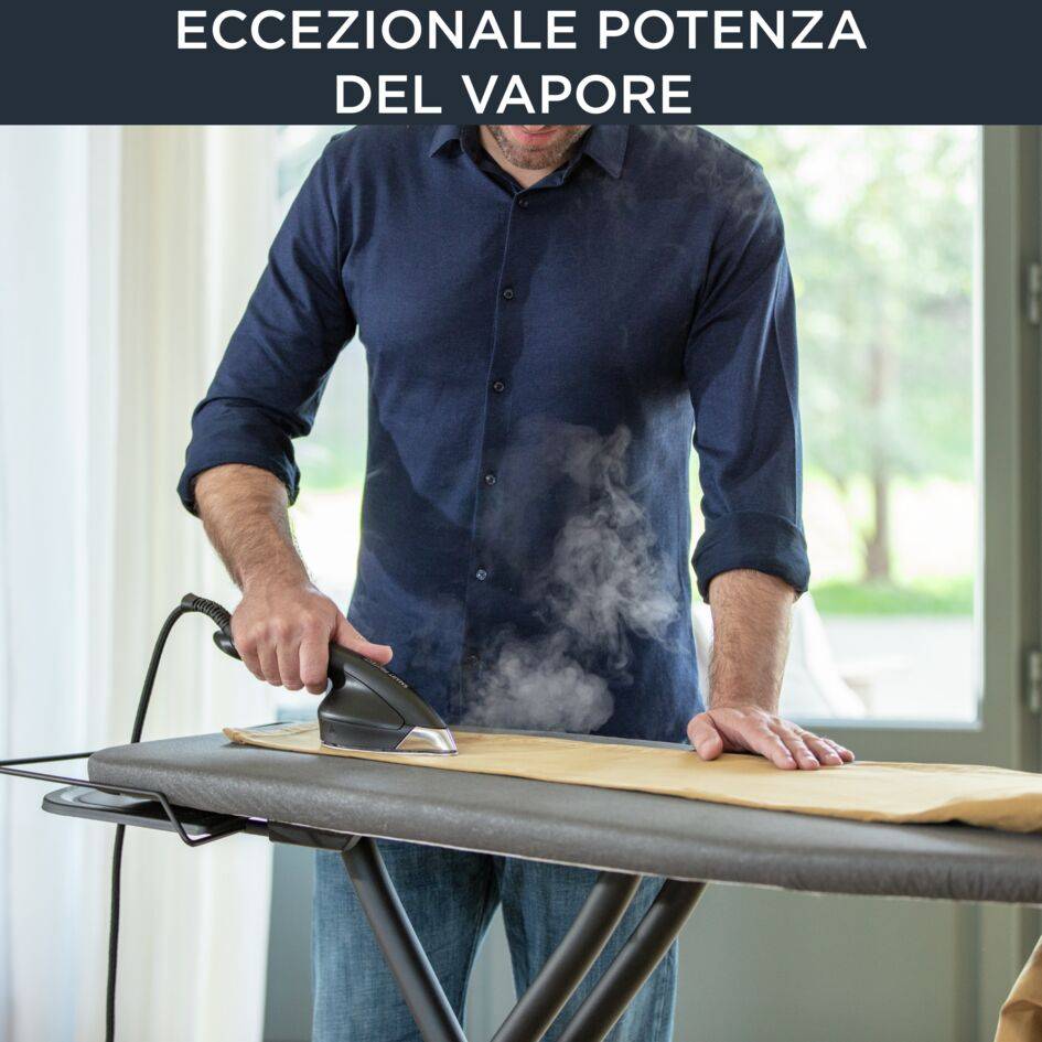 Cube, Stiratore Verticale Versatile, Stirante & Igienizzante, Black & Blue