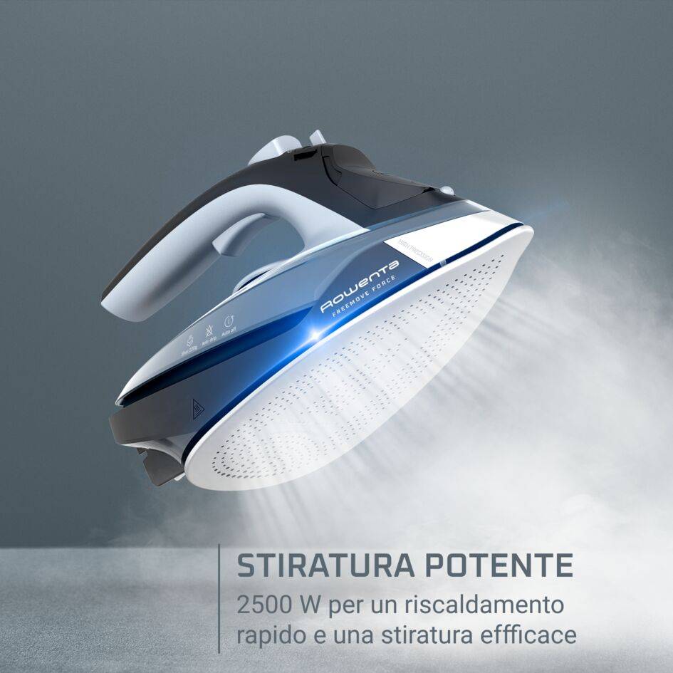 Freemove Force, Ferro a Vapore, 220 g/min, Cordless, Microsteam 400, Black & Silver