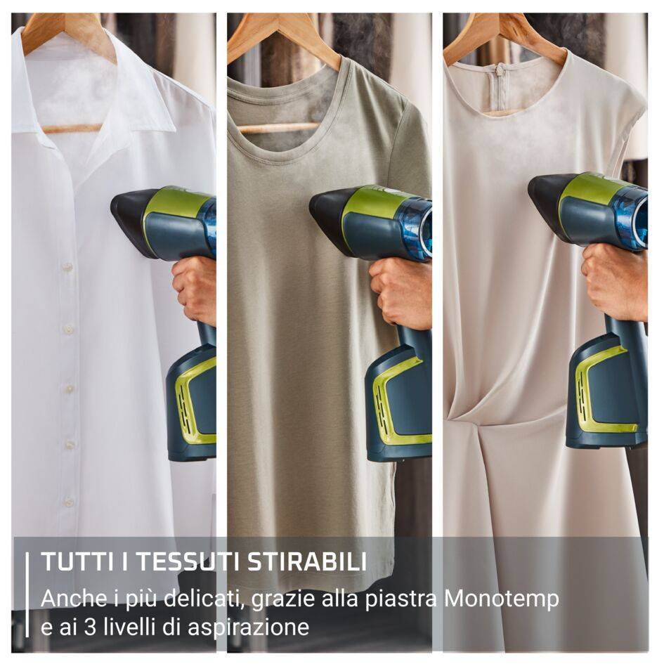 AeroSteam, Stiratore Verticale Ultra-Potente, Tecnologia Optiflow