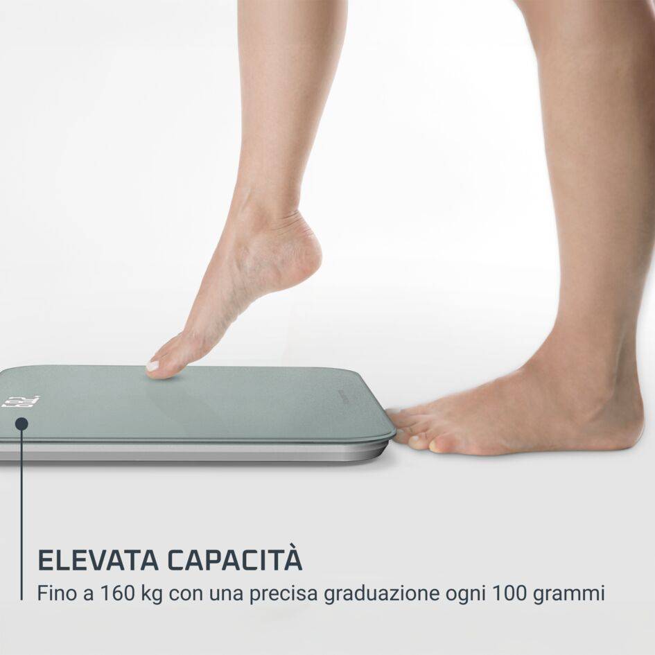 Classic, Bilancia da Bagno, Schermo Invisibile Facile da Leggere, Capacità di 180 kg