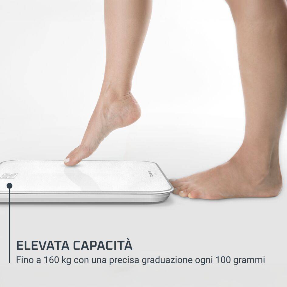 Classic, Bilancia da Bagno, Schermo Invisibile Facile da Leggere, Capacità di 180 kg