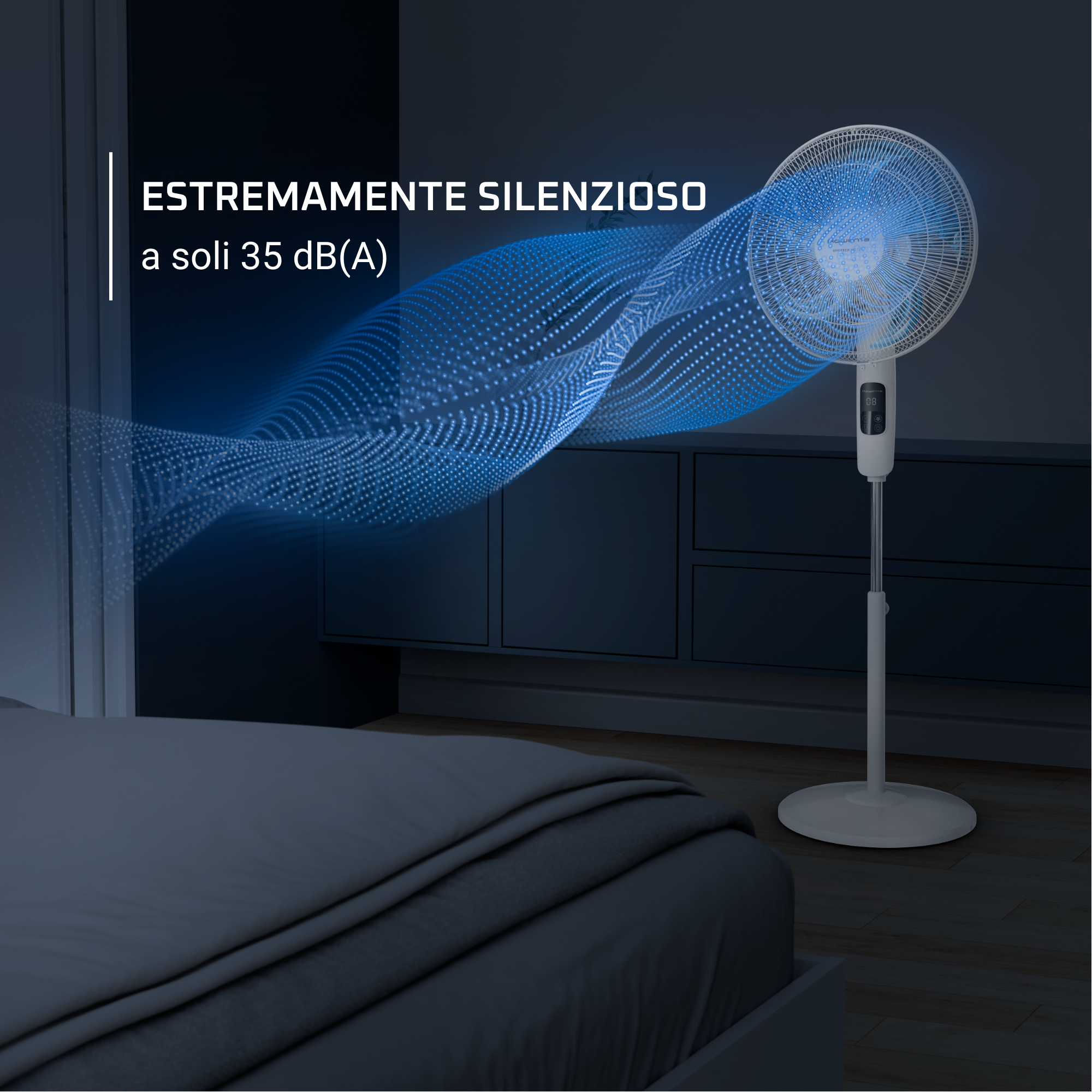 Turbo Silence, Ventilatore a piantana, Potente, Elevata efficienza energetica
