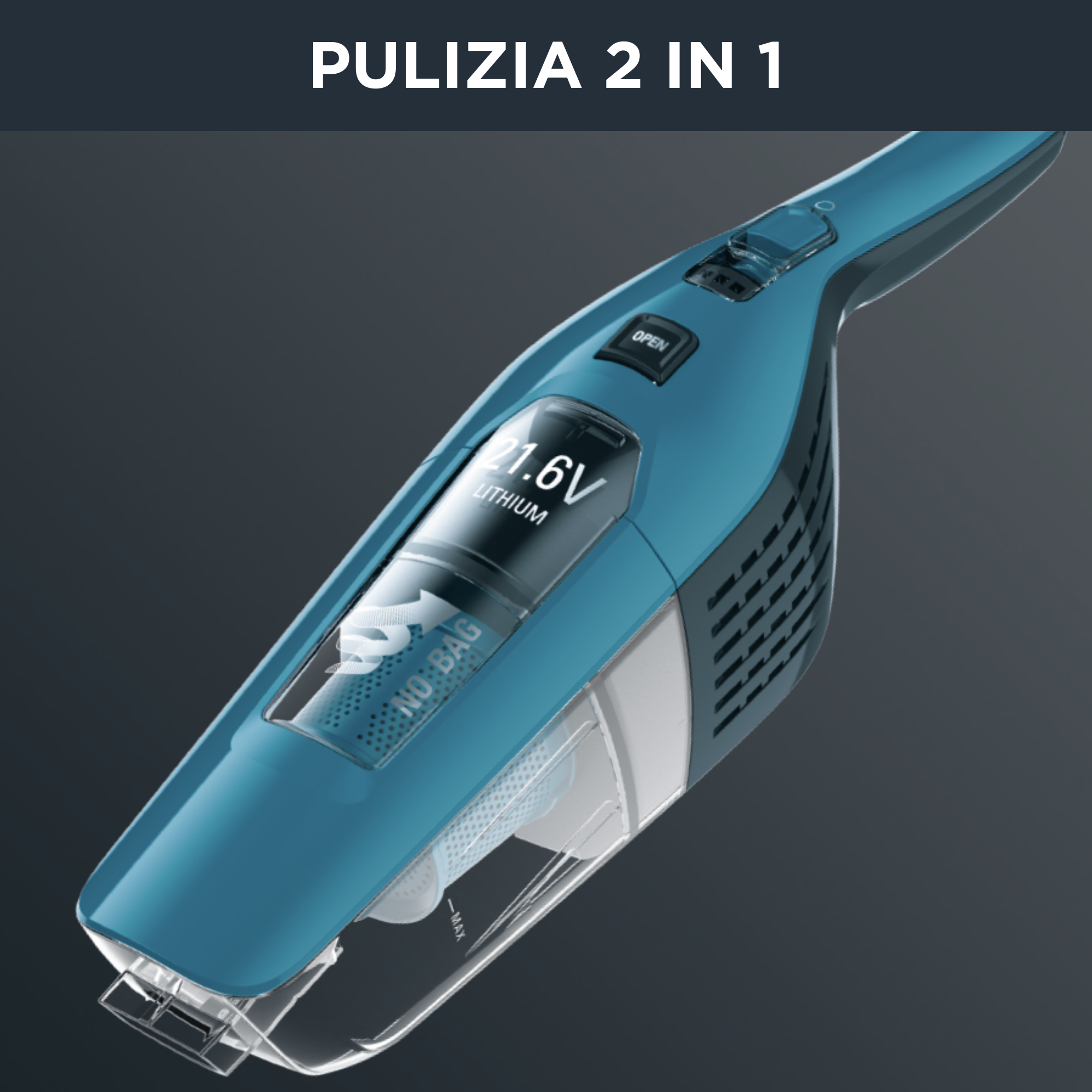 Rowenta Air Force 360 RH9039 – Aspirapolvere Senza Fili – Usato (incompleto) - Foto 2