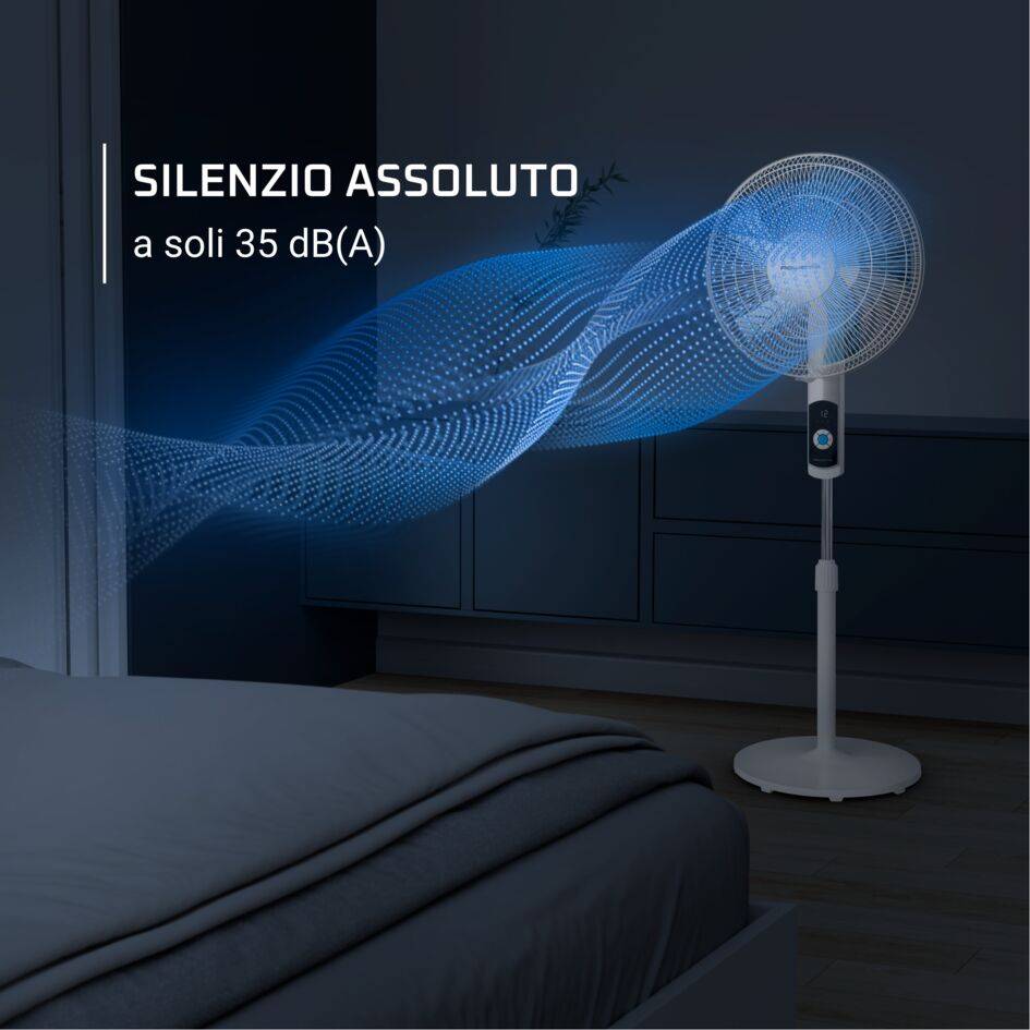 Turbo Silence, Ventilatore a piantana, Potente, Elevata efficienza energetica