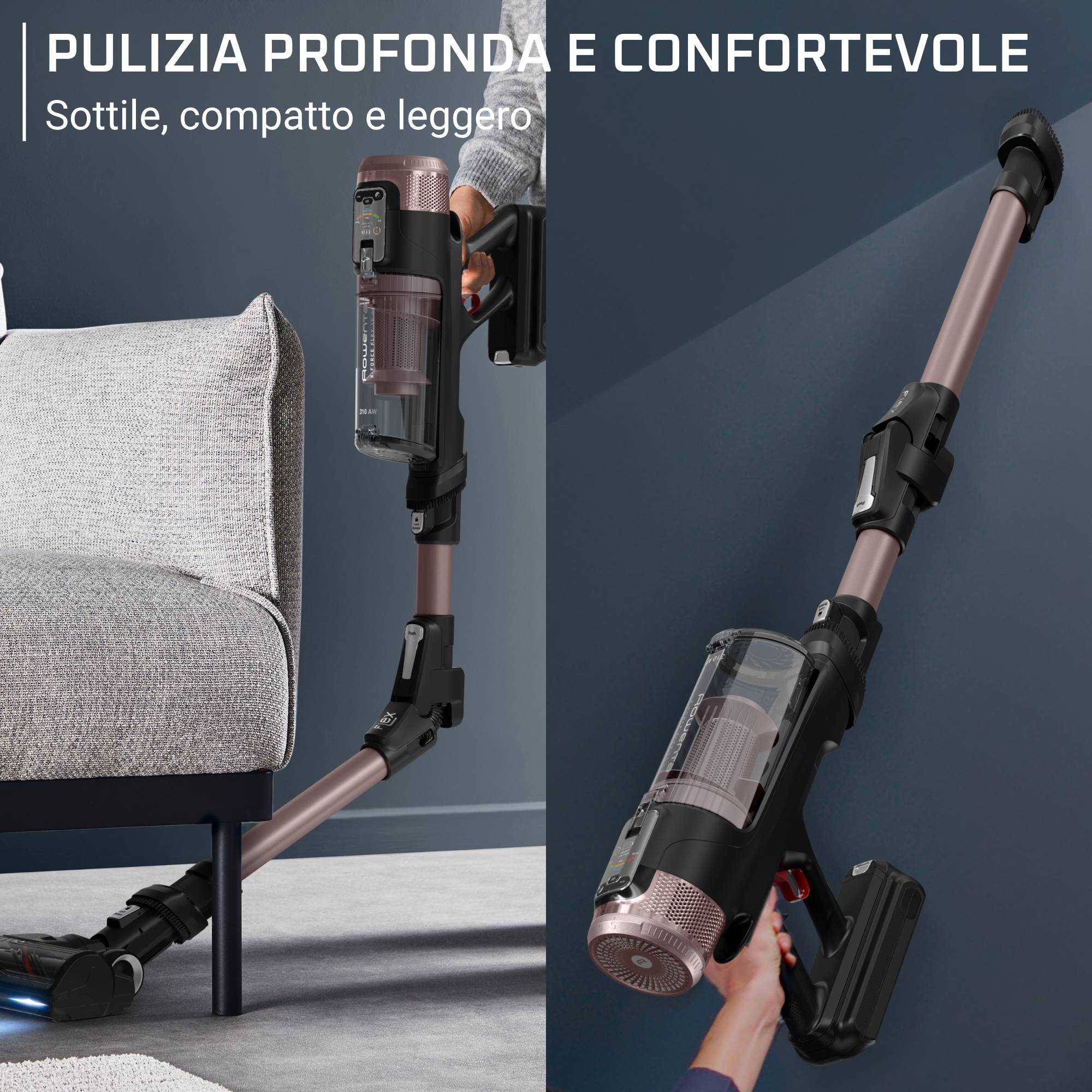 X-FORCE FLEX 16.60, Modello Aqua, Aspirapolvere Senza Filo, Aspirazione Elevata, 315 AW