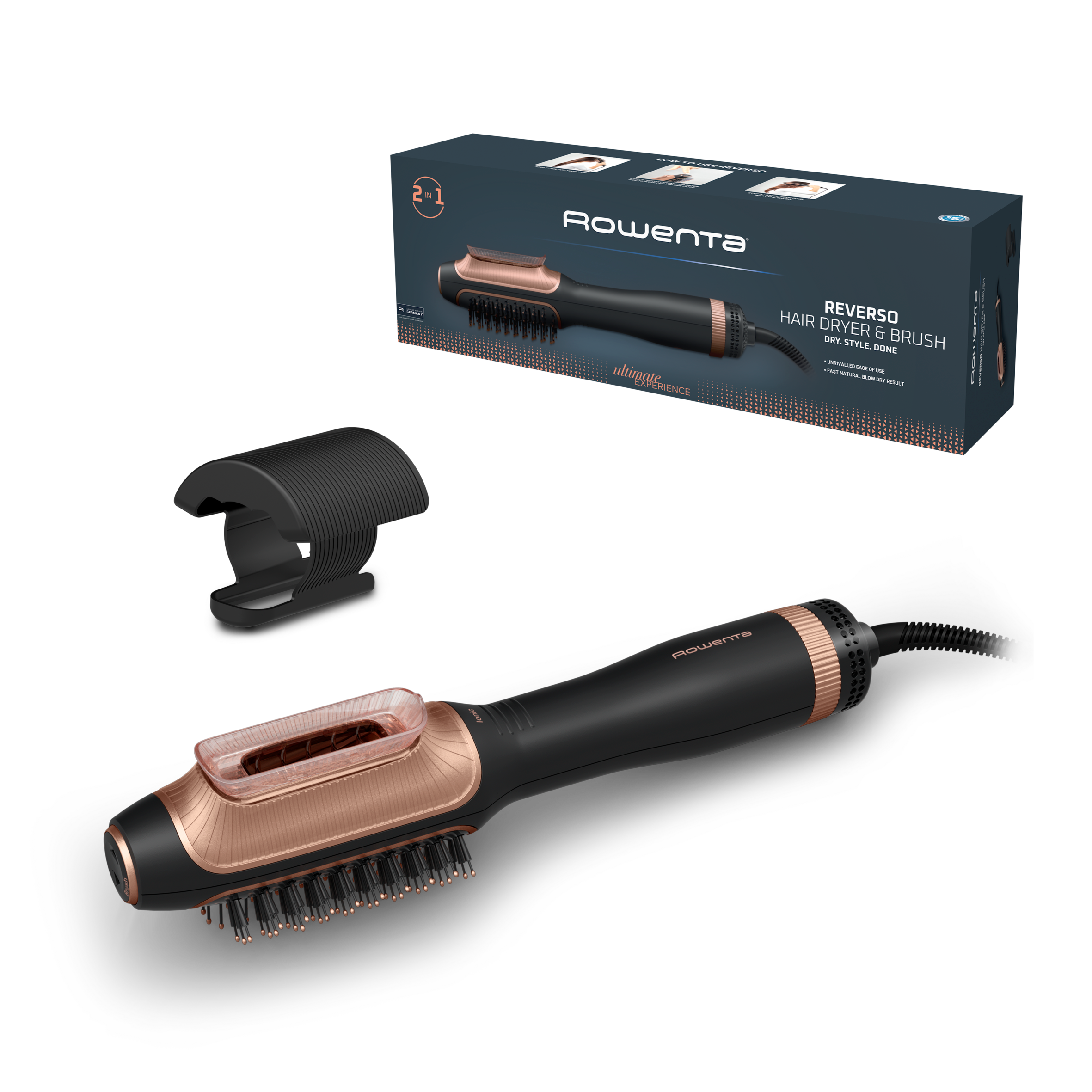 Ultimate Experience Reverso, Asciugacapelli, Spazzola ad aria 2in1