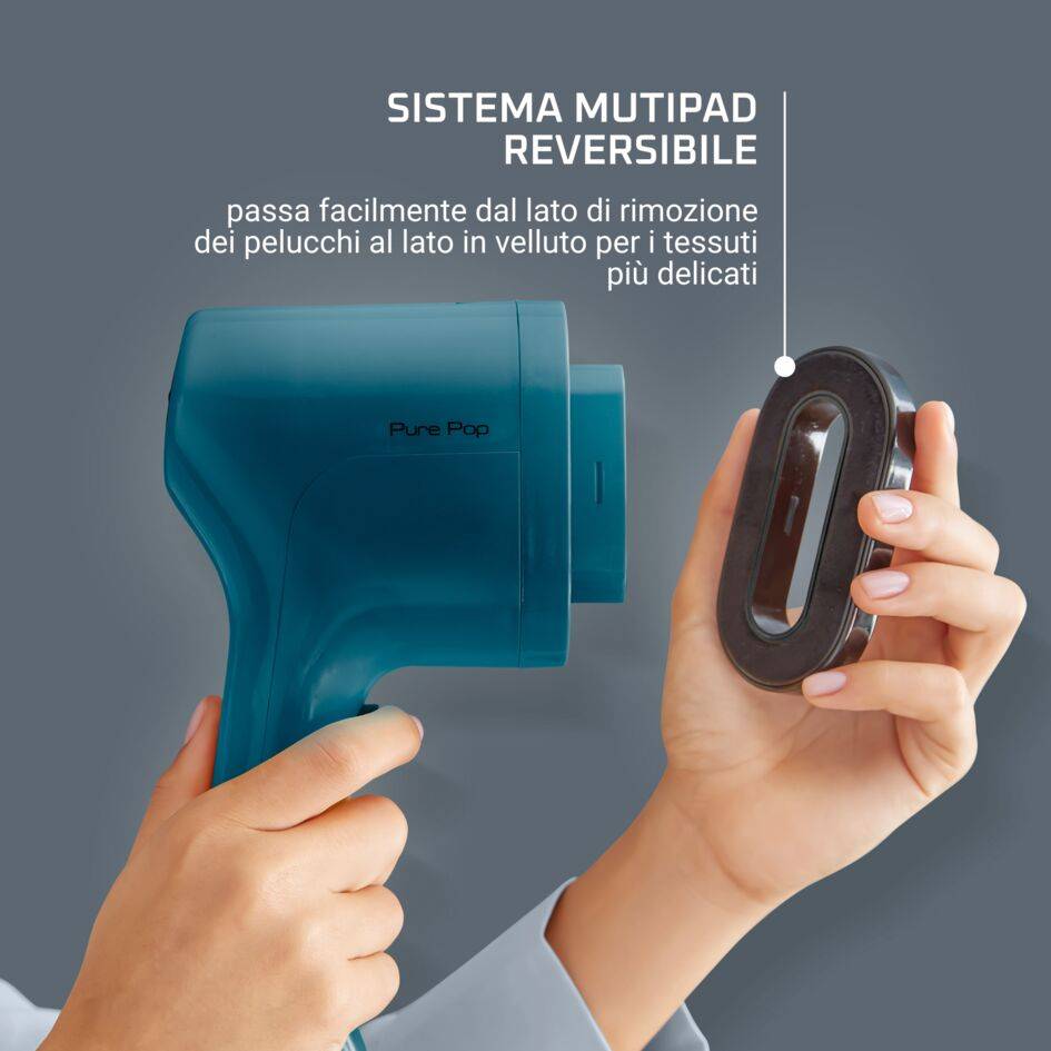 Pure Pop, Stiratore Verticale Portatile, Pad Reversibile, Blue