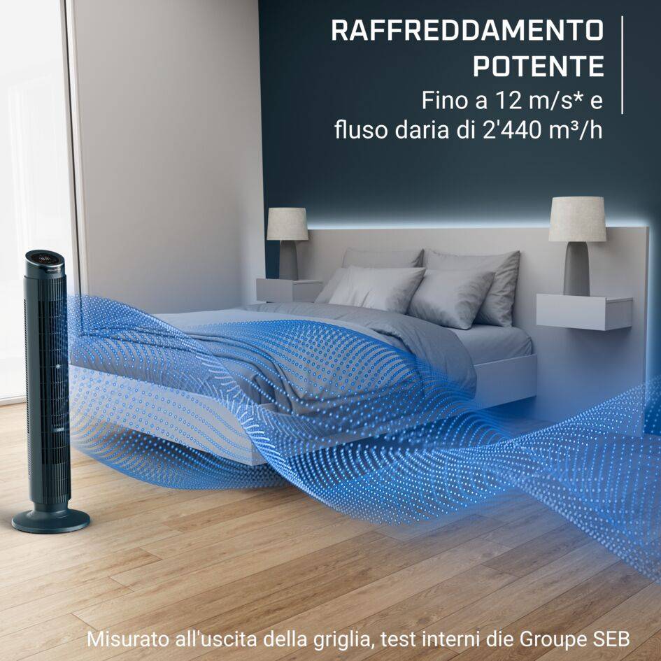 Eole Silence Force, Ventilatore a Torre, Raffrescamento Intenso, Silenzioso
