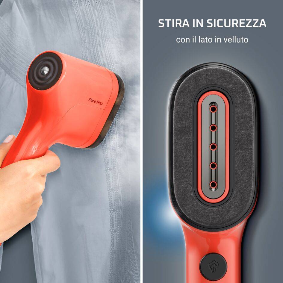 Pure Pop, Stiratore Verticale Portatile, Pad Reversibile, Coral