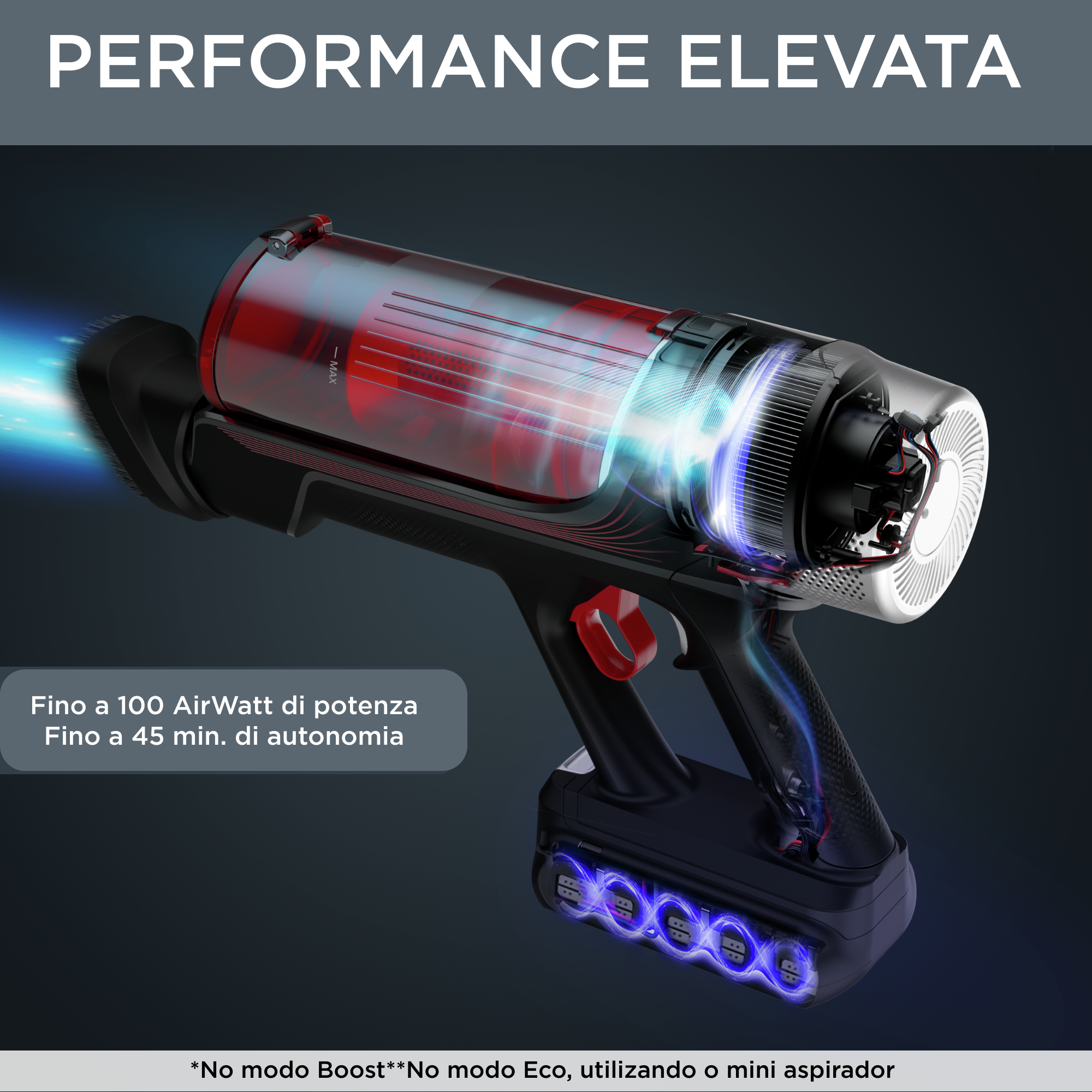 X-Force Flex 9.60, Aspirapolvere Senza Filo, Modello Animal Care, 100 AW, Autonomia 45 Min