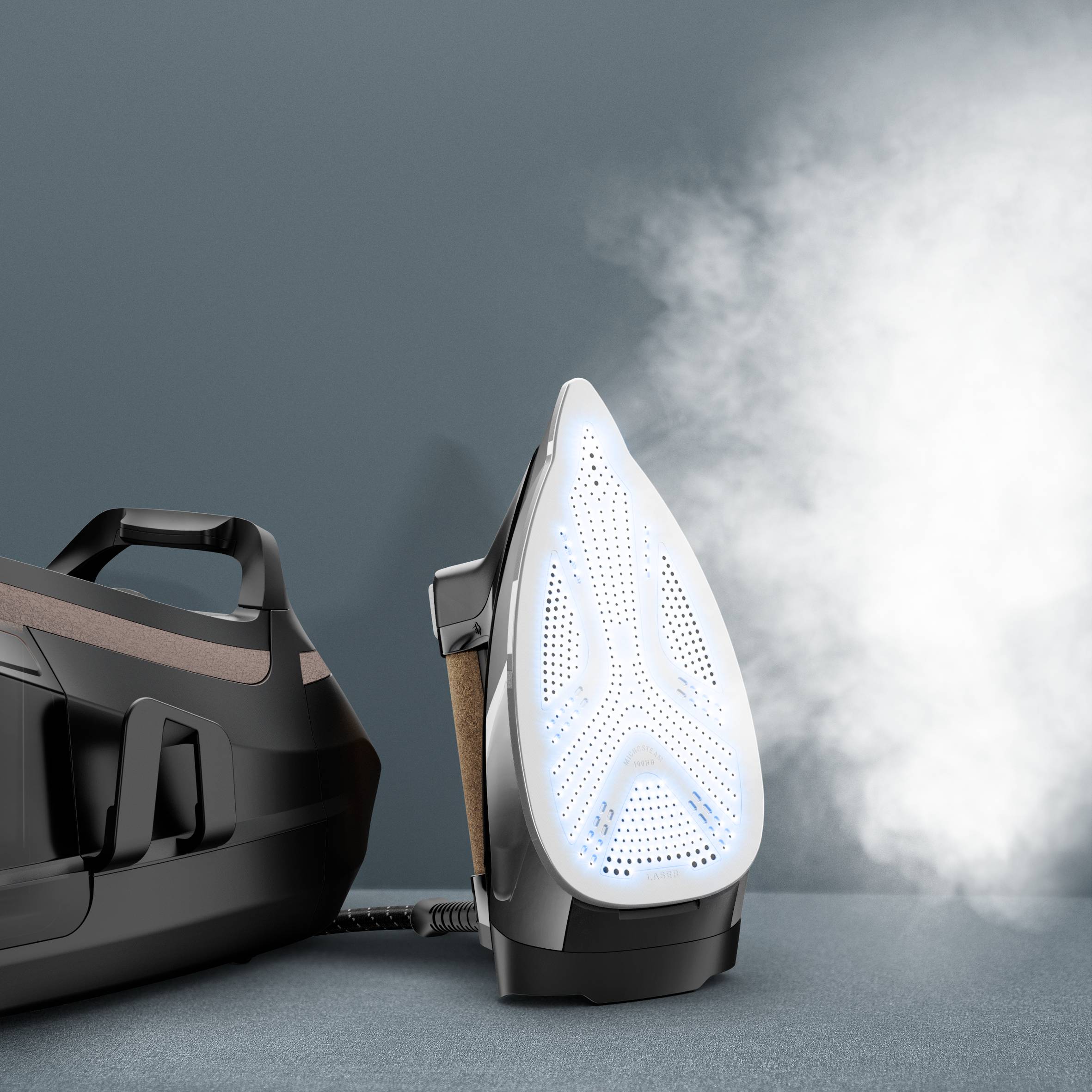 Eco Steam Pro, Ferro con Caldaia, Eco-designed, 600 g/min, Beige, Cork Handle