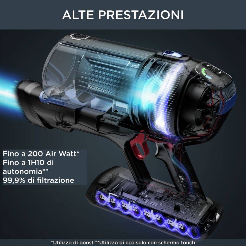 X-Force Flex 14.60, Aspirapolvere Senza Filo, Modello Aqua, 200AW, Autonomia 70 Min