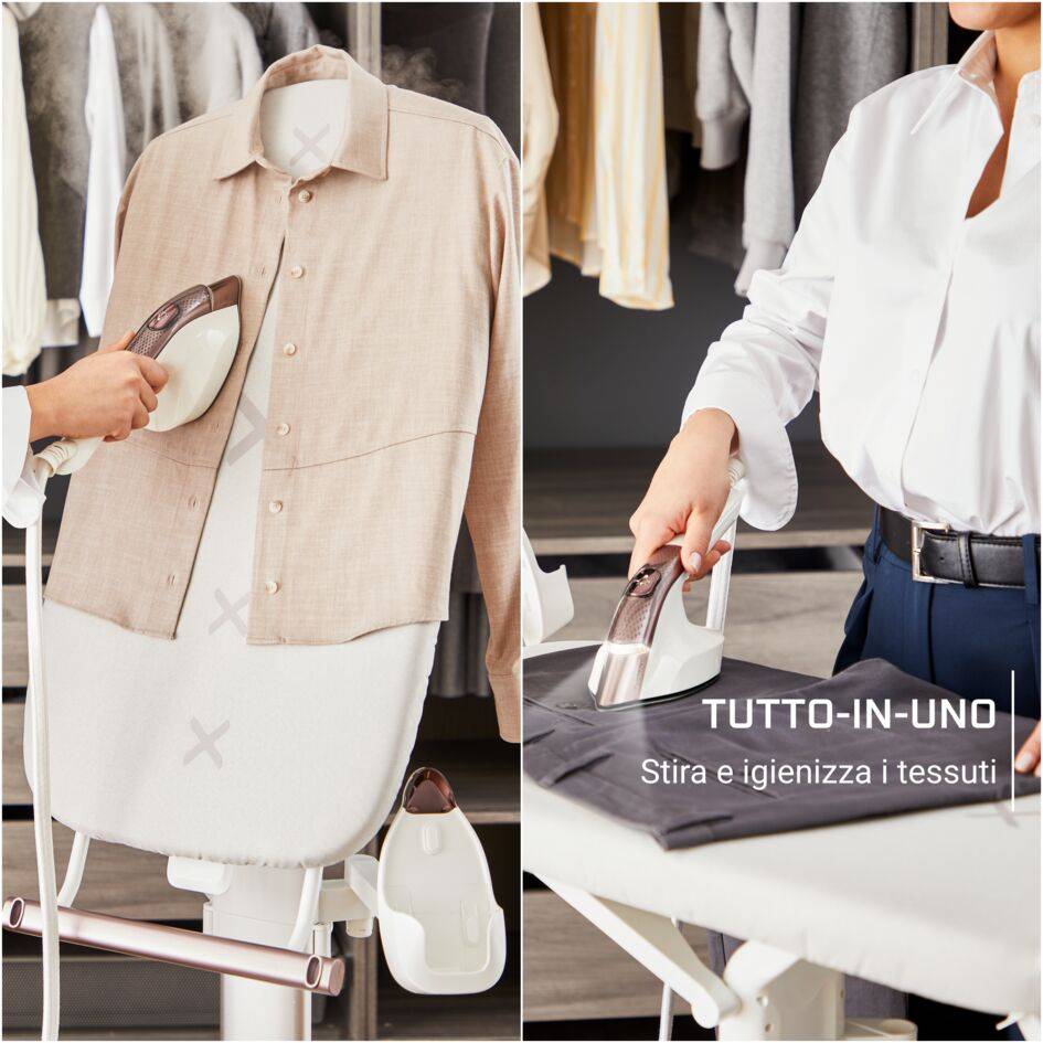 IXEO Vision, All-in-One Steaming & Ironing, Multi-Position Board