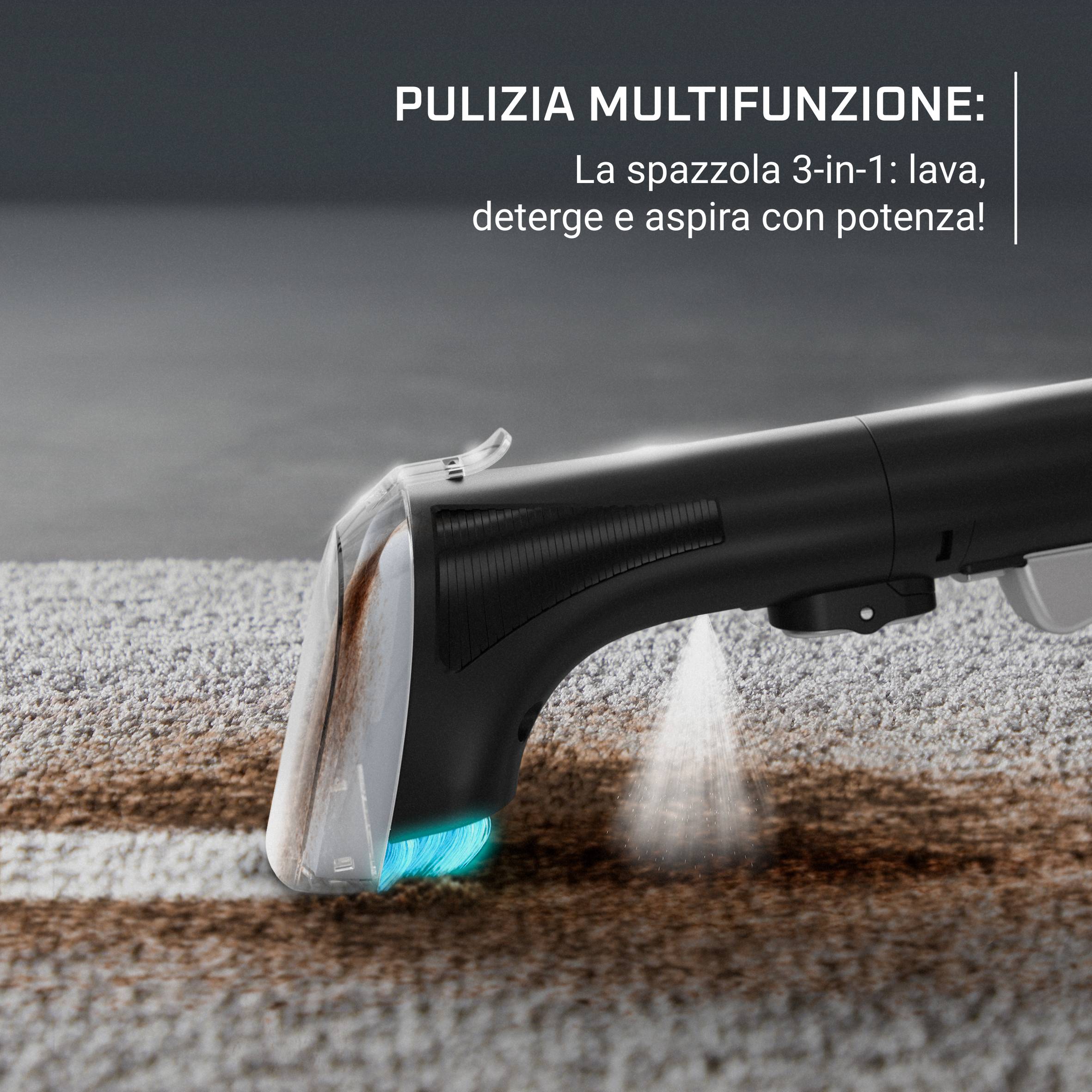 Clean It, Smacchiatore, Pulitore per Tappeti, Risultati Rapidi, Design Compatto