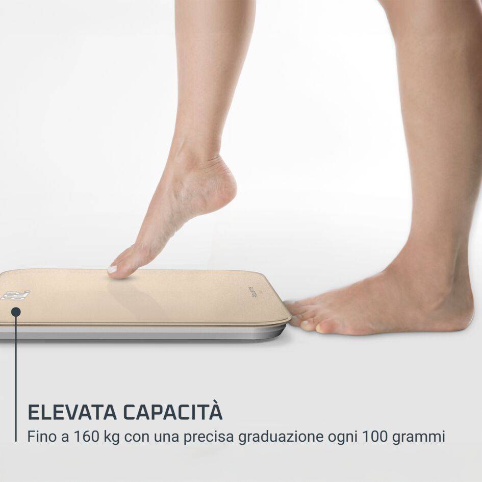 Classic, Bilancia da Bagno, Schermo Invisibile Facile da Leggere, Capacità di 180 kg