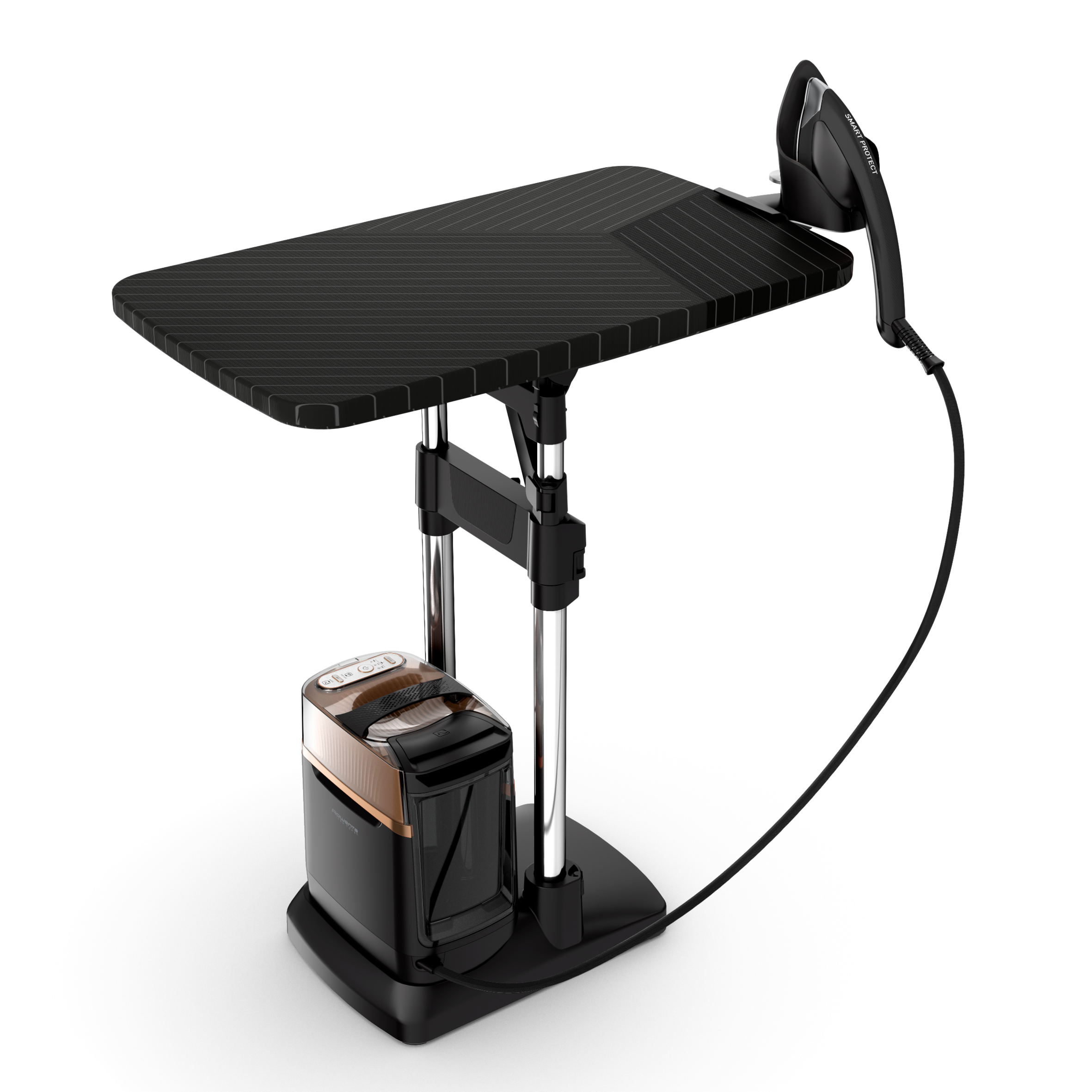 Ixeo Power, Stiratore Verticale All-In-One, Igienizzante, Black & Copper