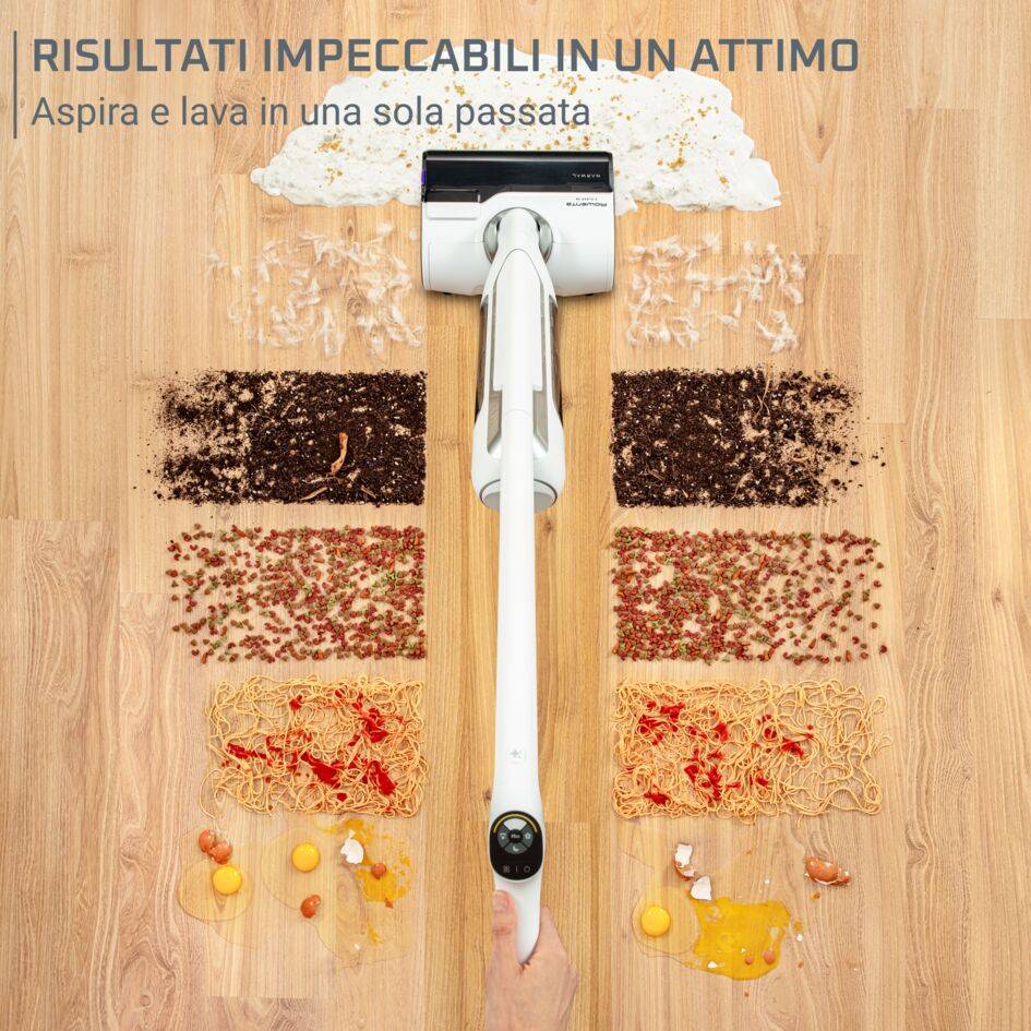X-Clean 10, Lavapavimenti 2 in 1,Autonomia 60 Min, Autopulizia e Asciugatura
