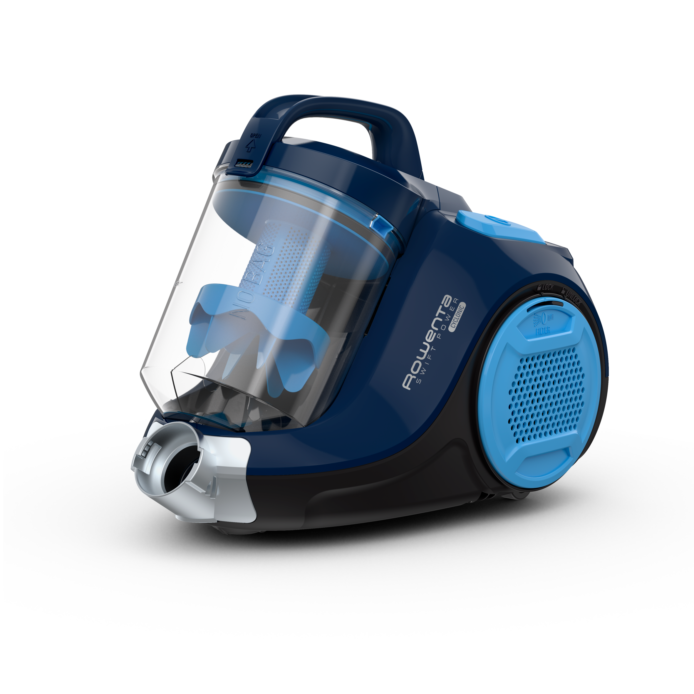 Solac Valorous Aspirapolvere A Slitta Senza Sacchetto 800W - Potente, Leggero, Con Filtro HEPA Anallergico E Serbatoio Da 3L - Ideale Per Tappeti E Pavimenti