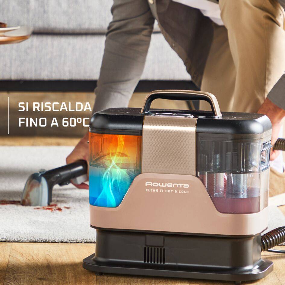 Clean It Hot & Cold, Smacchiatore, Pulitore per Tappeti, Due Modalità di Pulizia
