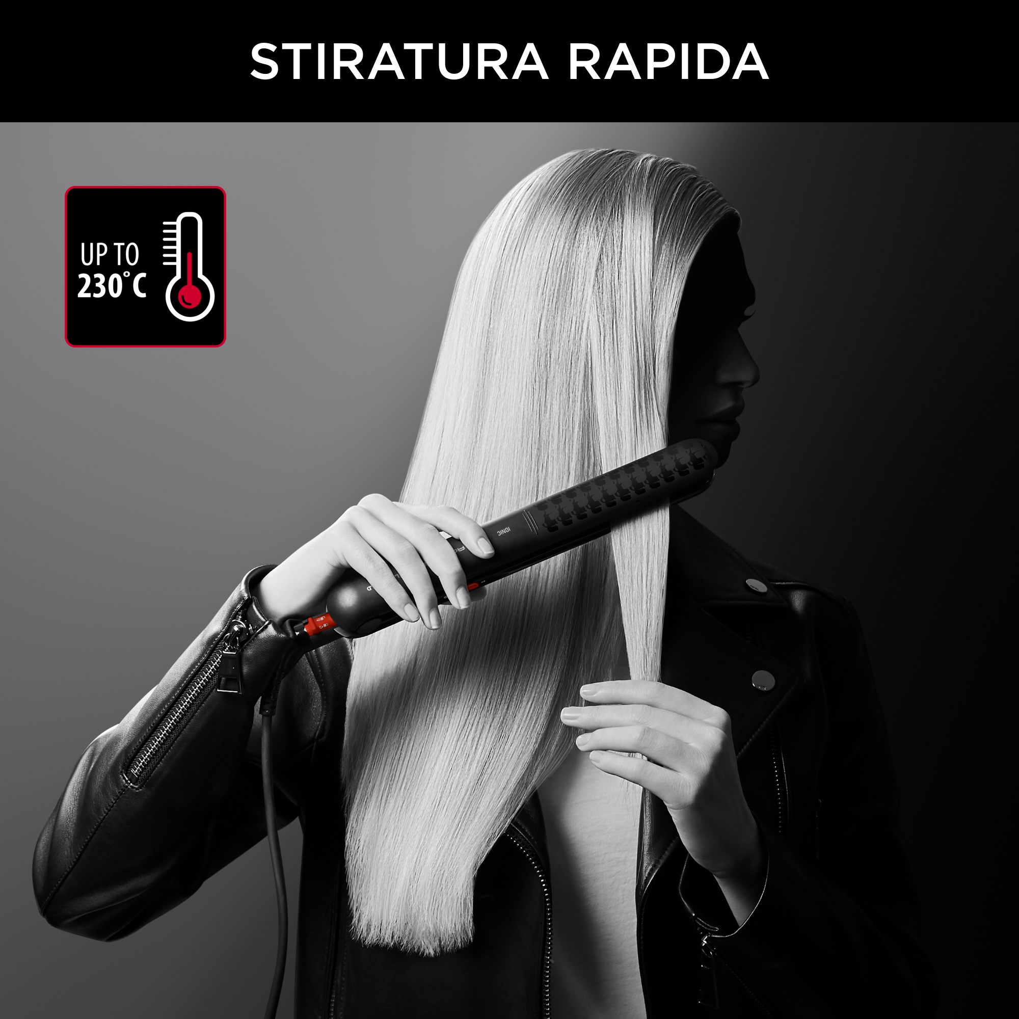 Piastra per capelli Optiliss Rowenta x Karl Lagerfeld