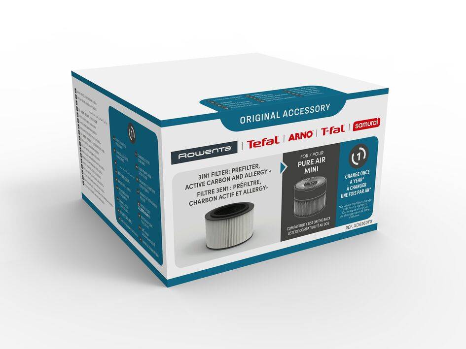 3IN1 FILTER : PREFILTER, ACTIVE CARBON AND HEPA ALLERGY+ XD6260F0