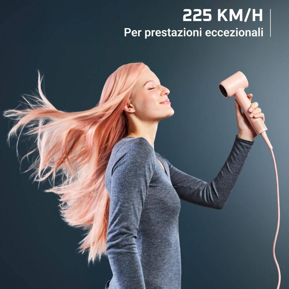 Blumia Phon, Motore ad Alta Velocità, Asciugatura Rapida, Leggero, Compatto, Pink