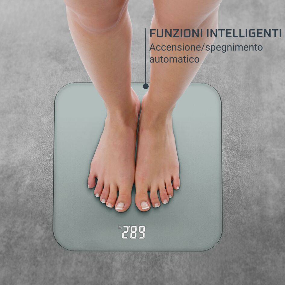 Classic, Bilancia da Bagno, Schermo Invisibile Facile da Leggere, Capacità di 180 kg