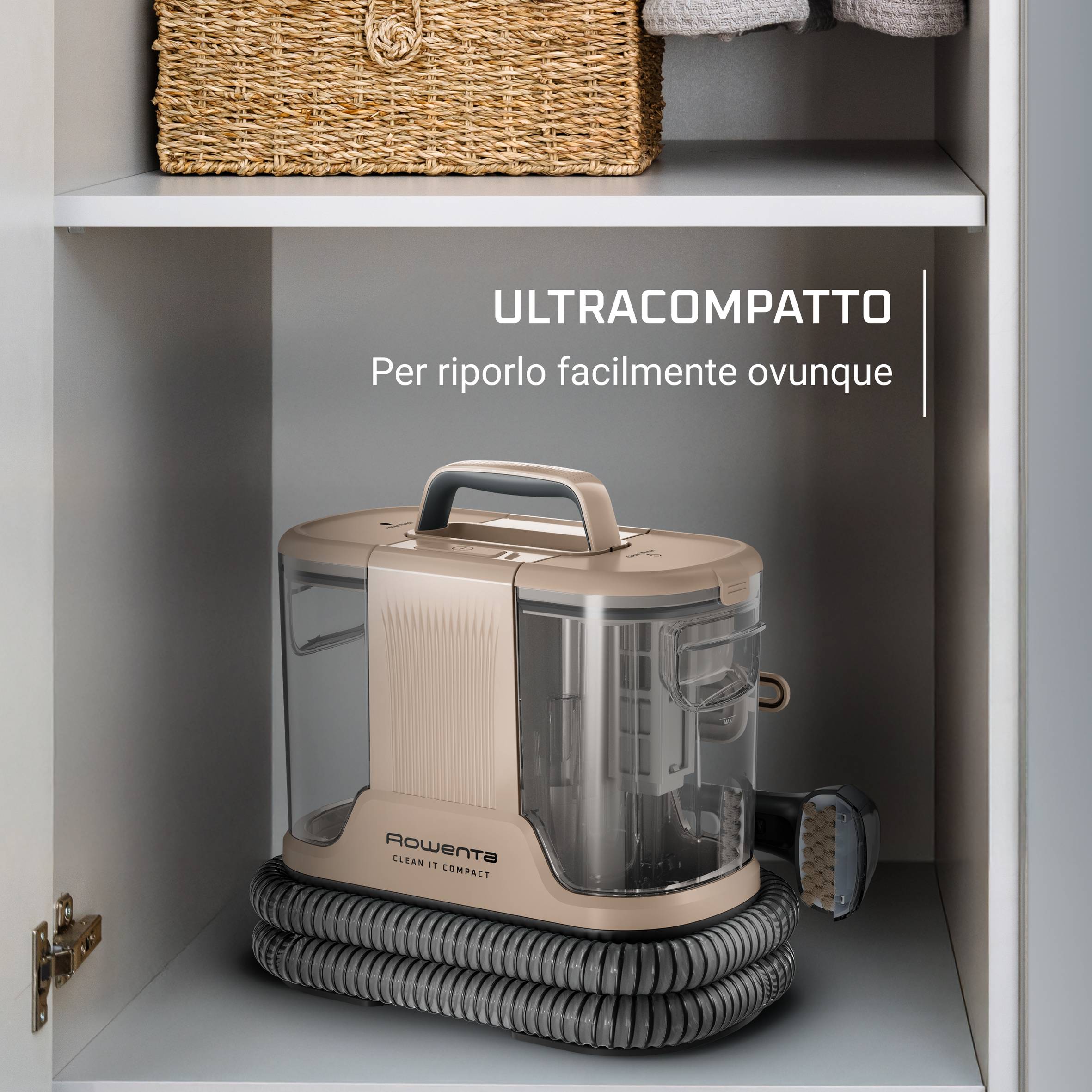 Clean It, Smacchiatore, Pulitore per Tappeti, Risultati Rapidi, Design Compatto