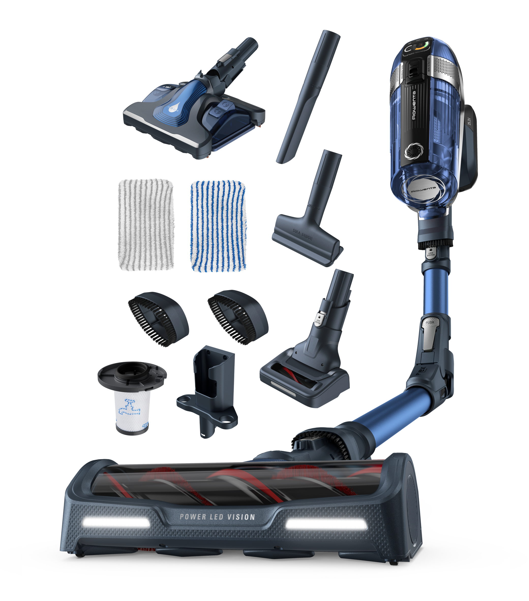 X-FORCE 11.60, Aspirapolvere senza filo, Modello AQUA