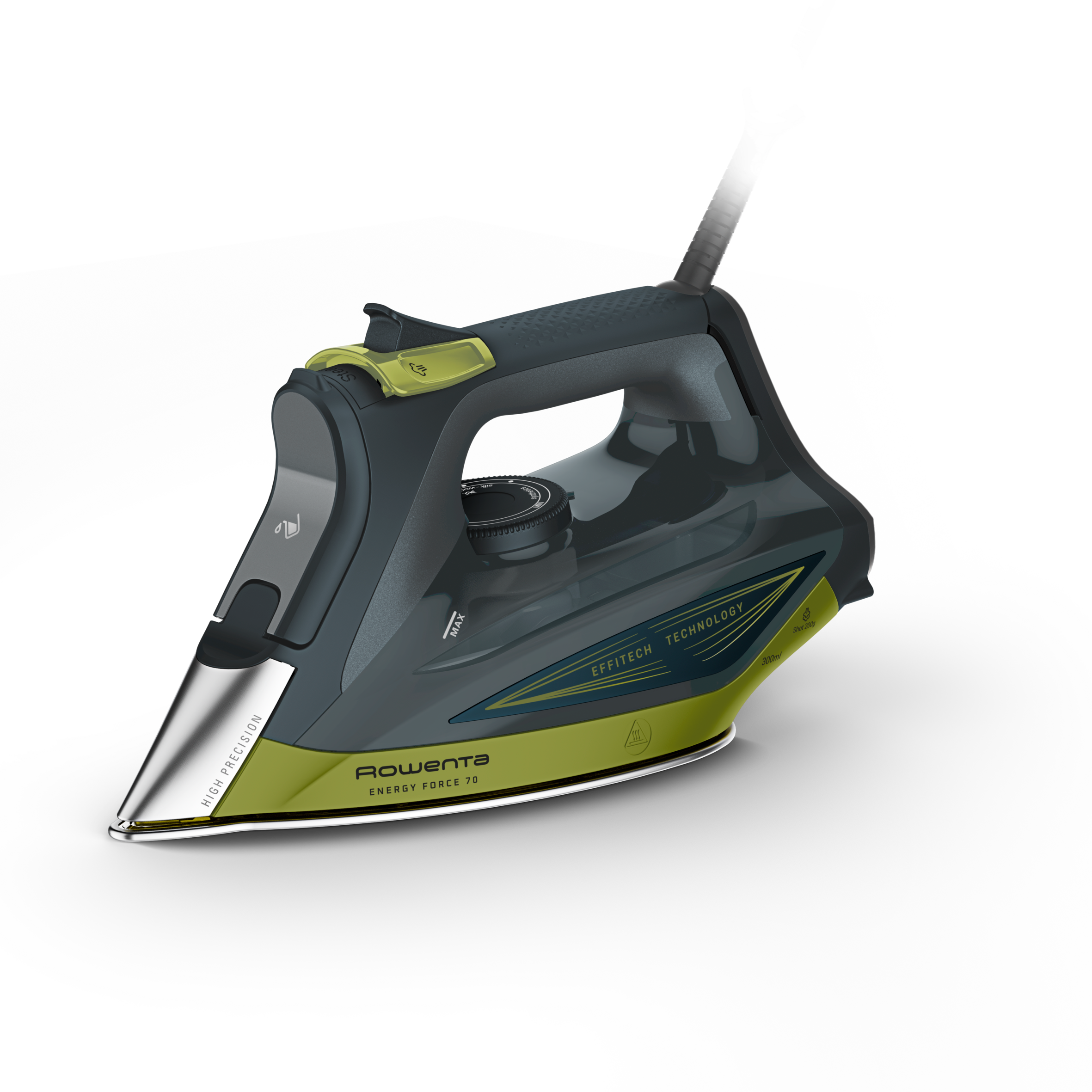 Energy Force 70, Ferro a Vapore, 200 g/min, Eco-control, Microsteam 400, Grey & Green