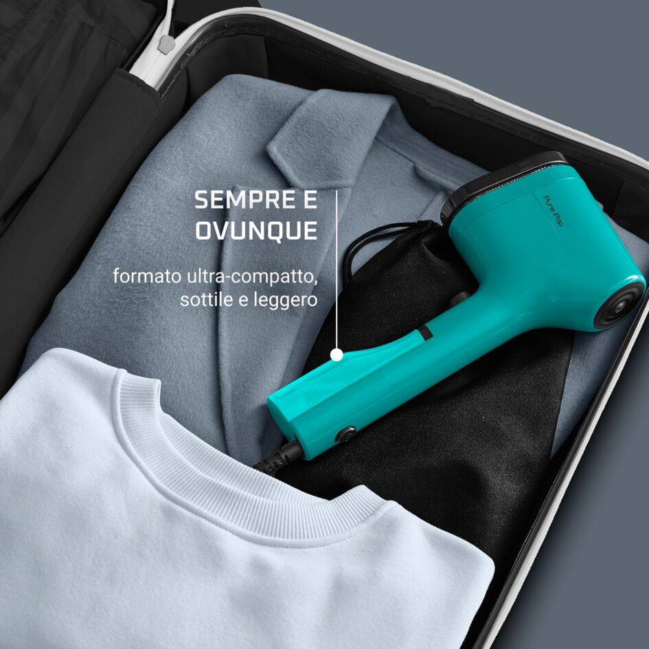 Pure Pop, Stiratore Verticale Portatile, Pad Reversibile, Aqua