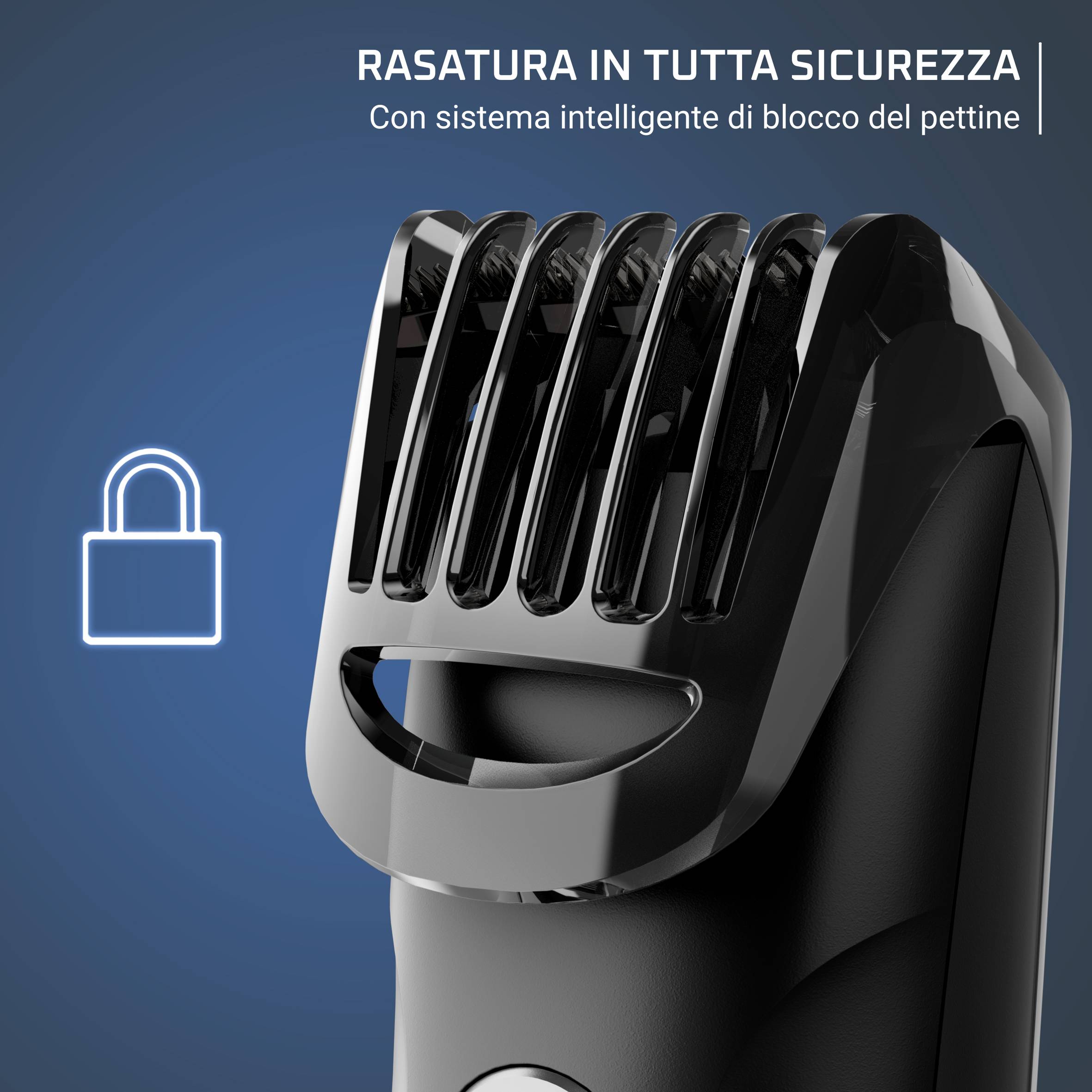 Stylis Regolabarba, Lame Autoaffilanti, 2 Pettini Regolabili