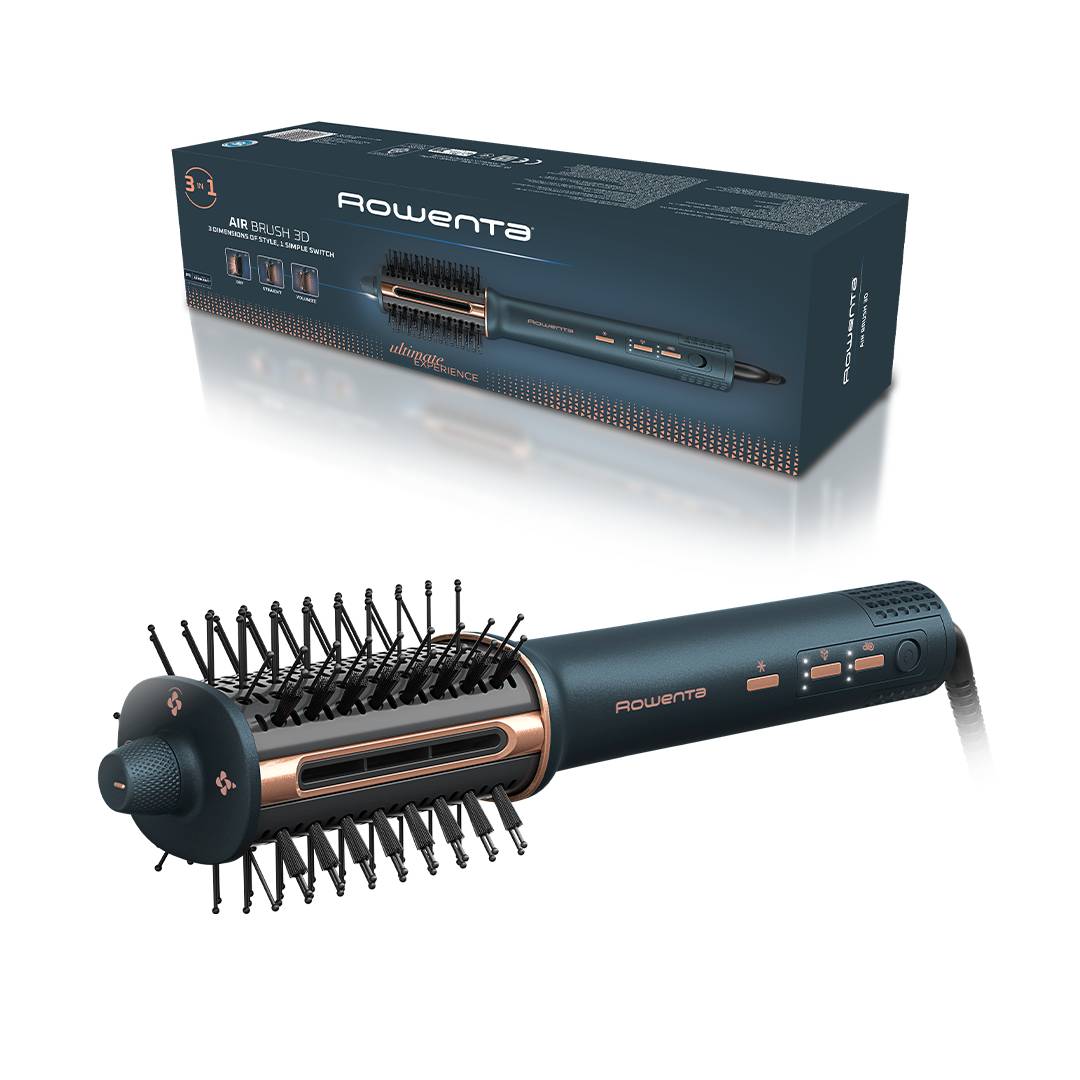 Ultimate Experience Air Brush 3D, Spazzola ad Aria Calda 3-in-1, Versatile, Capelli Lisci, Voluminosi 