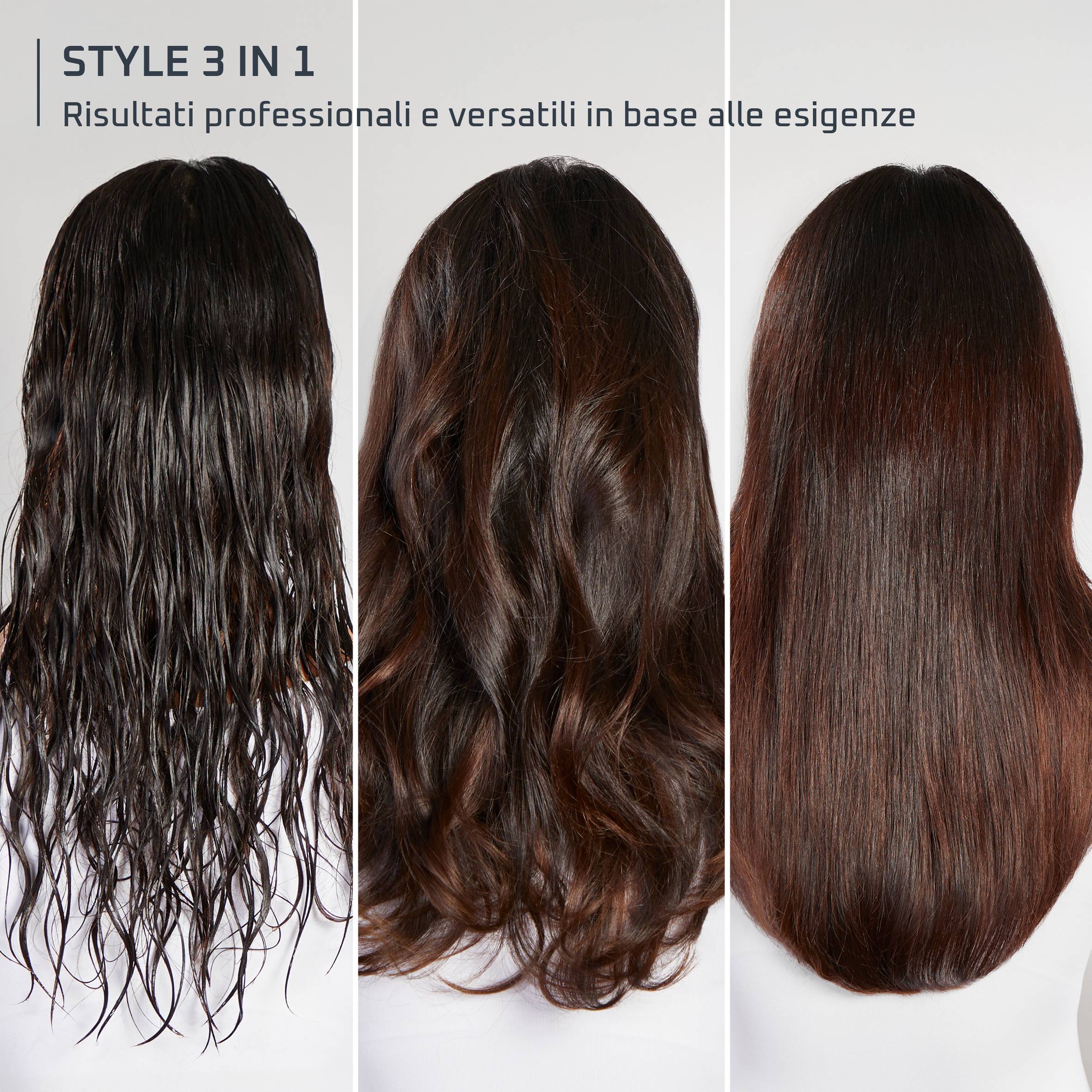Ultimate Experience Air Brush 3D, Spazzola ad Aria Calda 3-in-1, Versatile, Capelli Lisci, Voluminosi 