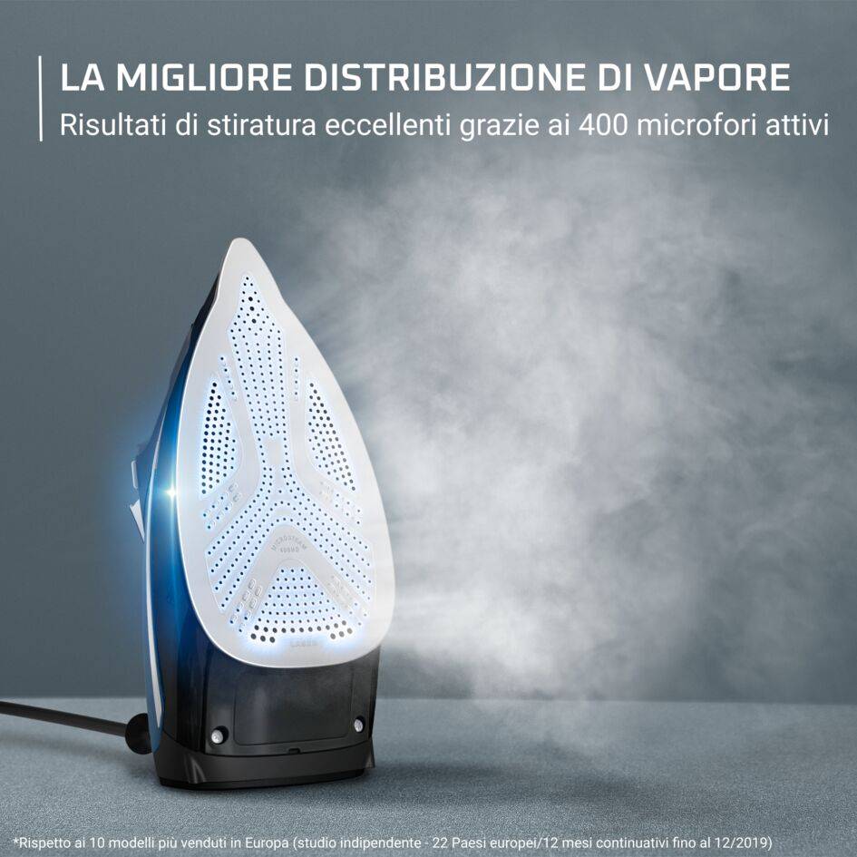 Ferro da stiro Pro Master per risultati professionali, potente distribuzione del vapore, punta ad alta precisione