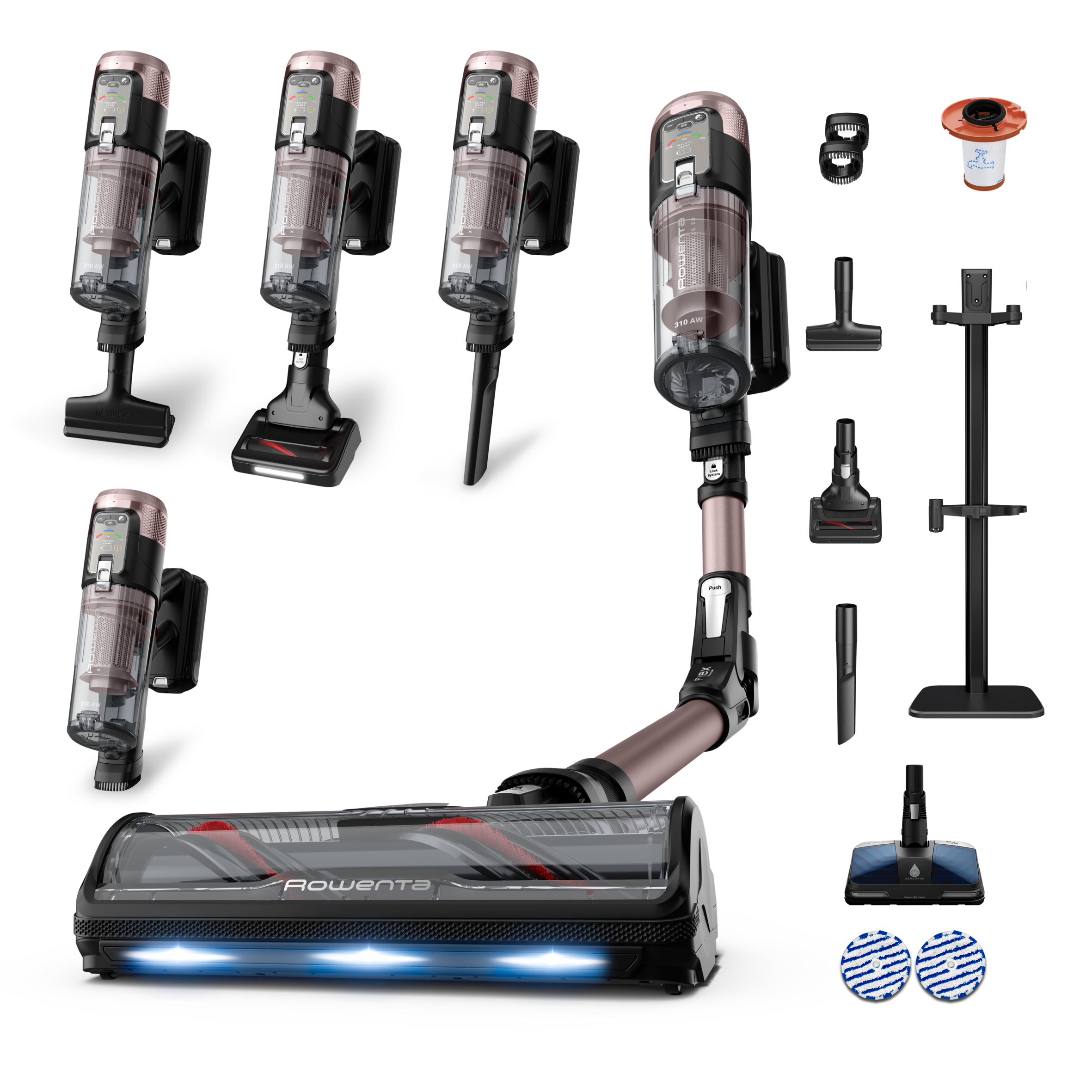 X-FORCE FLEX 16.60, Modello Aqua, Aspirapolvere Senza Filo, Aspirazione Elevata, 315 AW