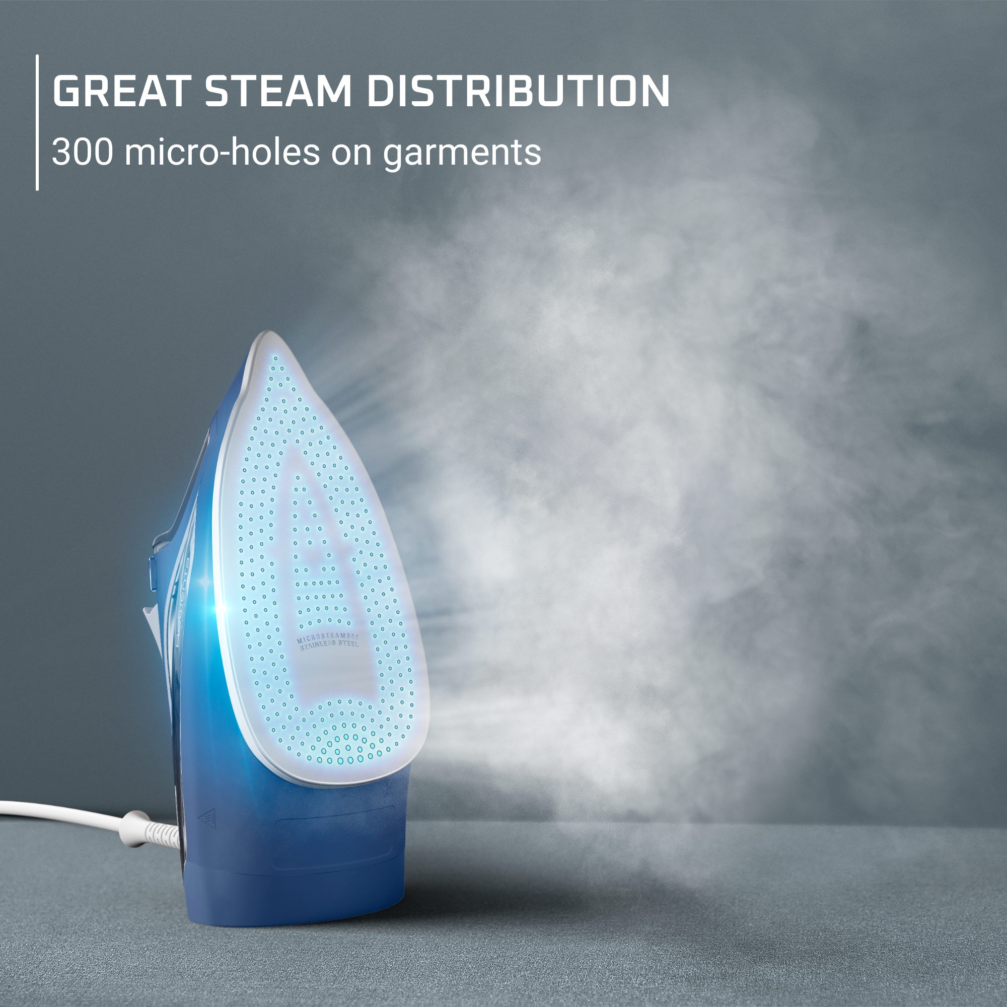 Effective + Steam Iron, 2400 W, 40 g/min Continuous Steam, 120 g/min Steam Boost