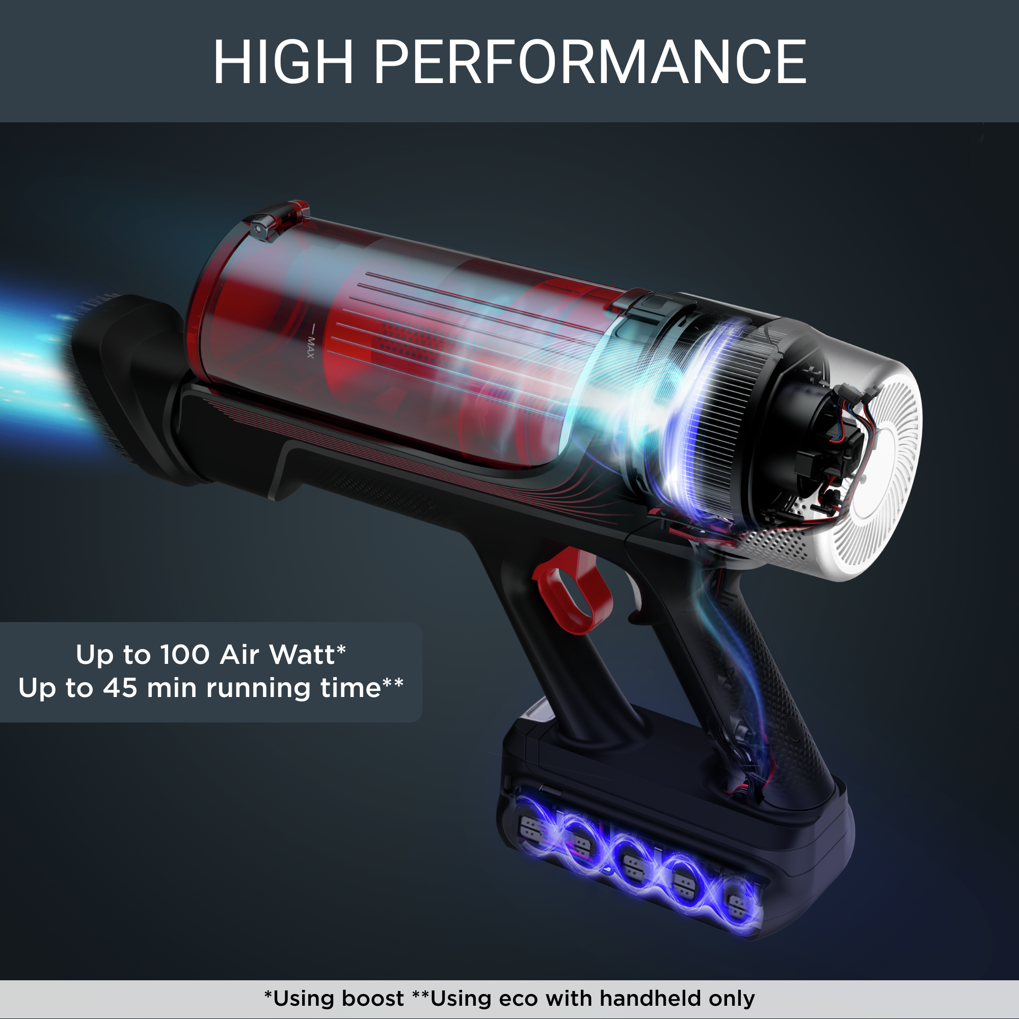 X-Force Flex 9.60, Aspirapolvere Senza Filo, Modello Animal Care, 100 AW, Autonomia 45 Min